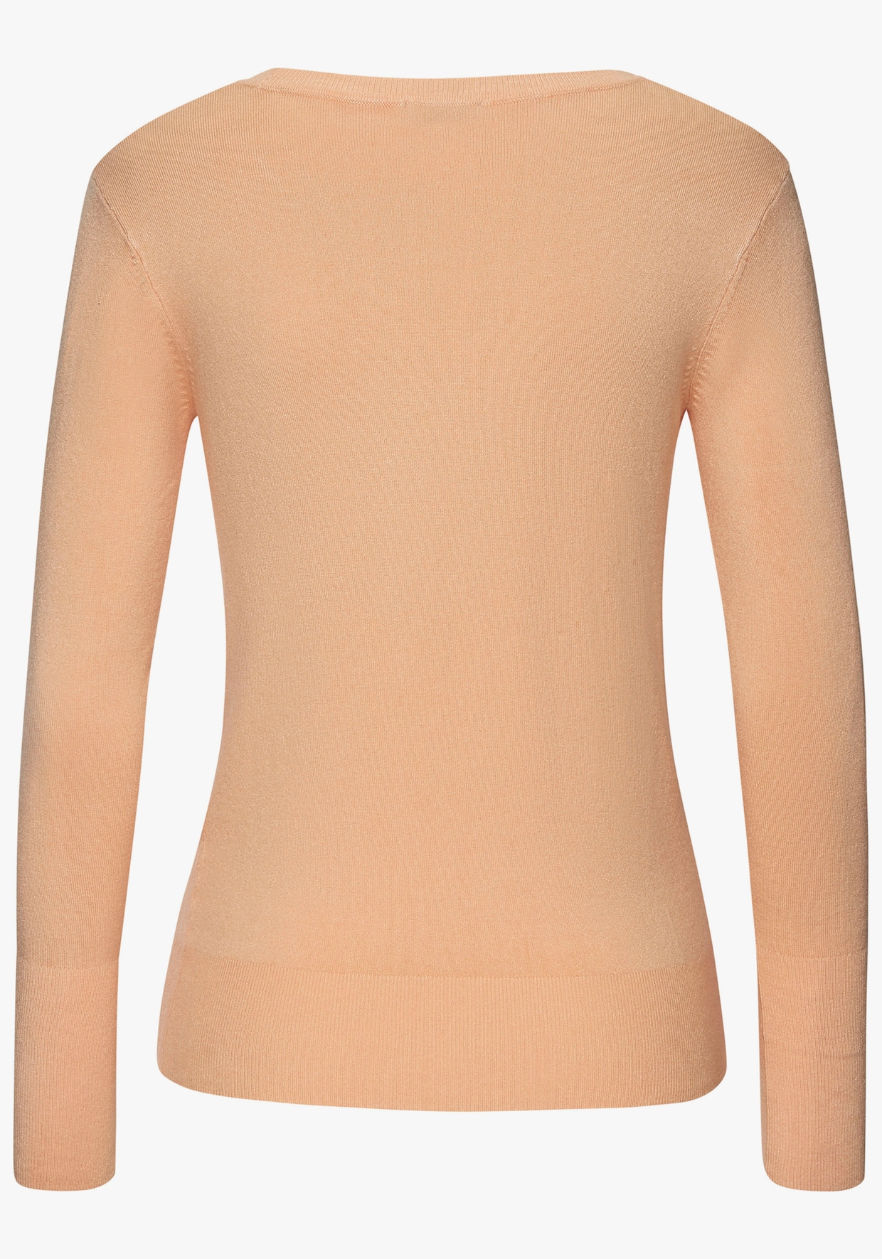 Vivance V-Ausschnitt-Pullover - pfirsich