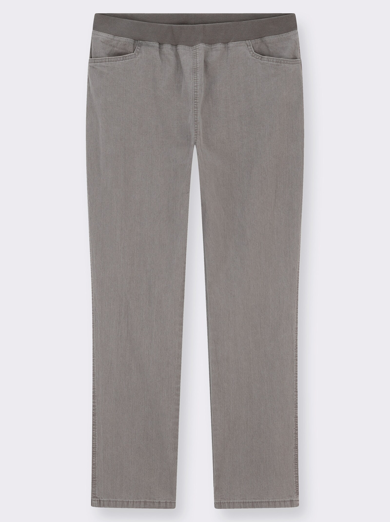 Stretch-Jeans mit Rundum-Dehnbund - grey-denim