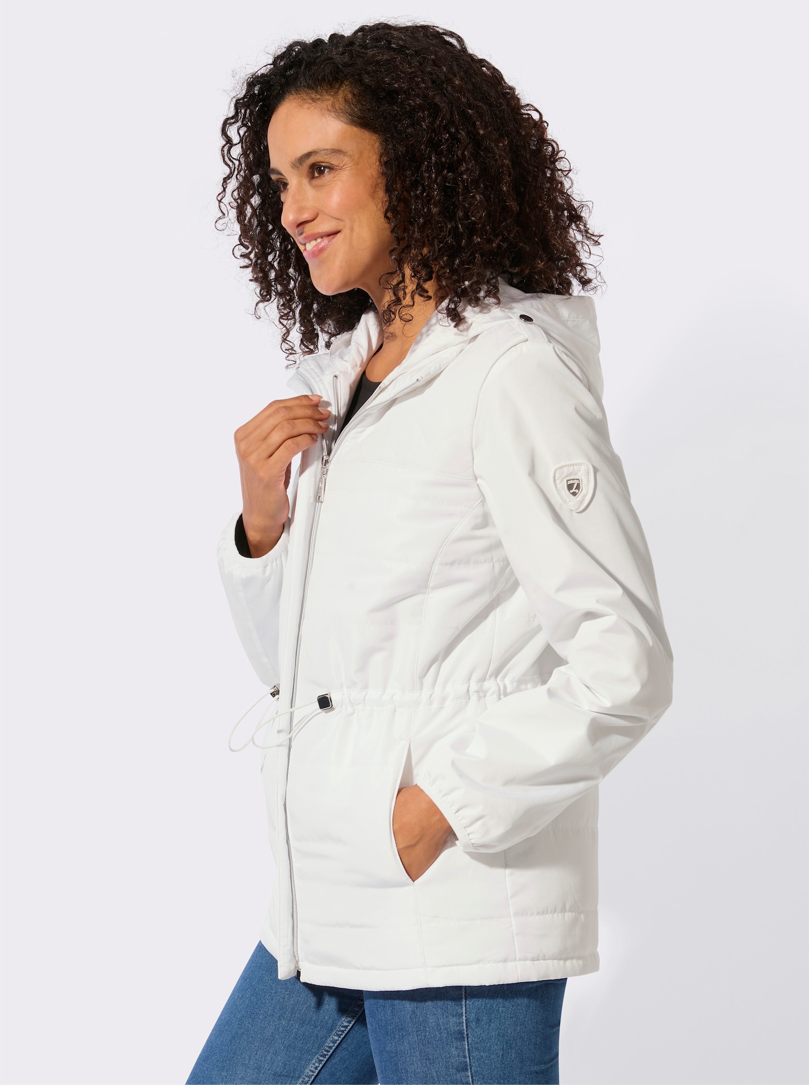 3-in-1-Funktionsjacke im Steppmuster-Mix - weiss