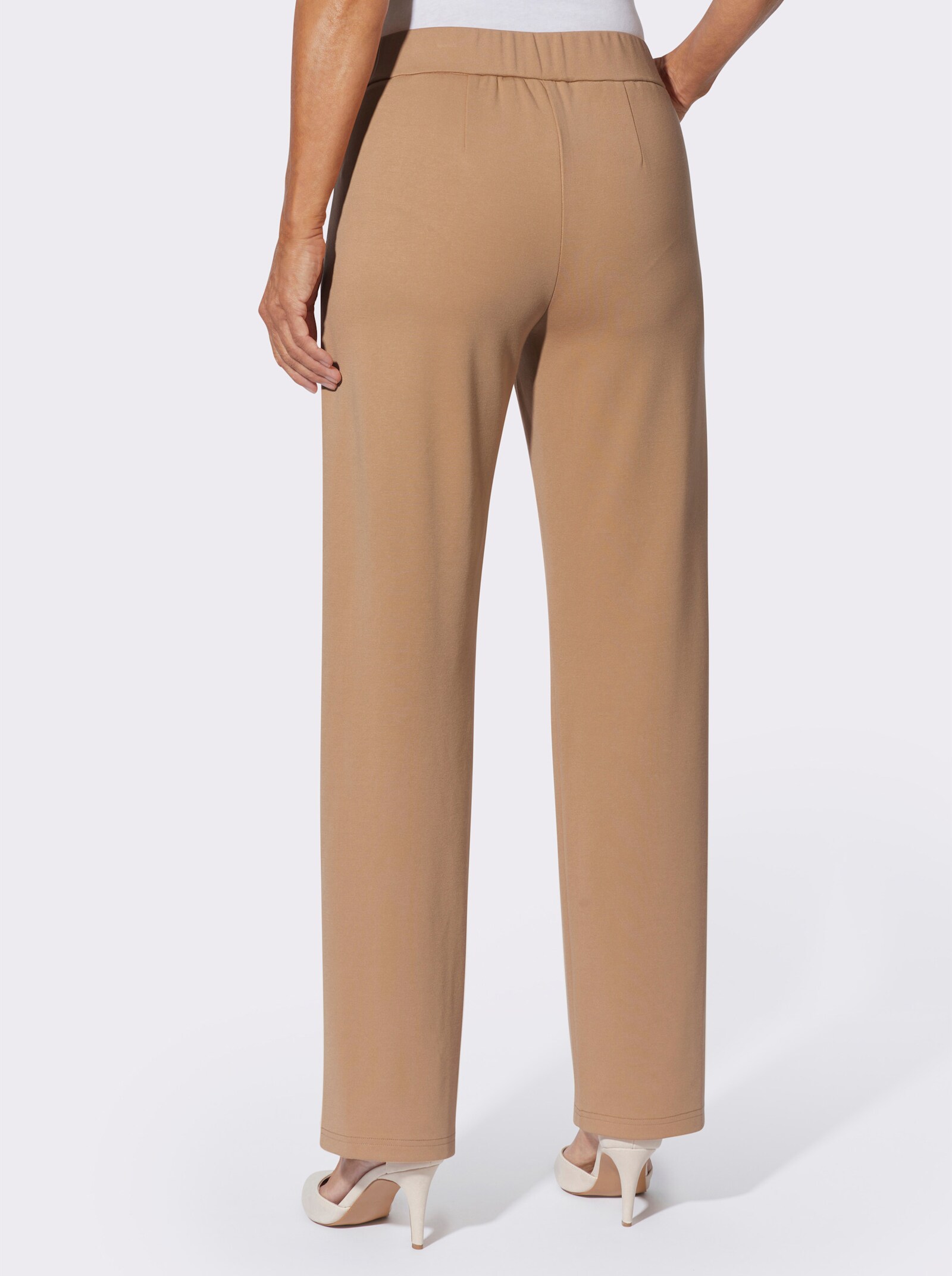 Schlupfhose mit Zierschnalle - camel