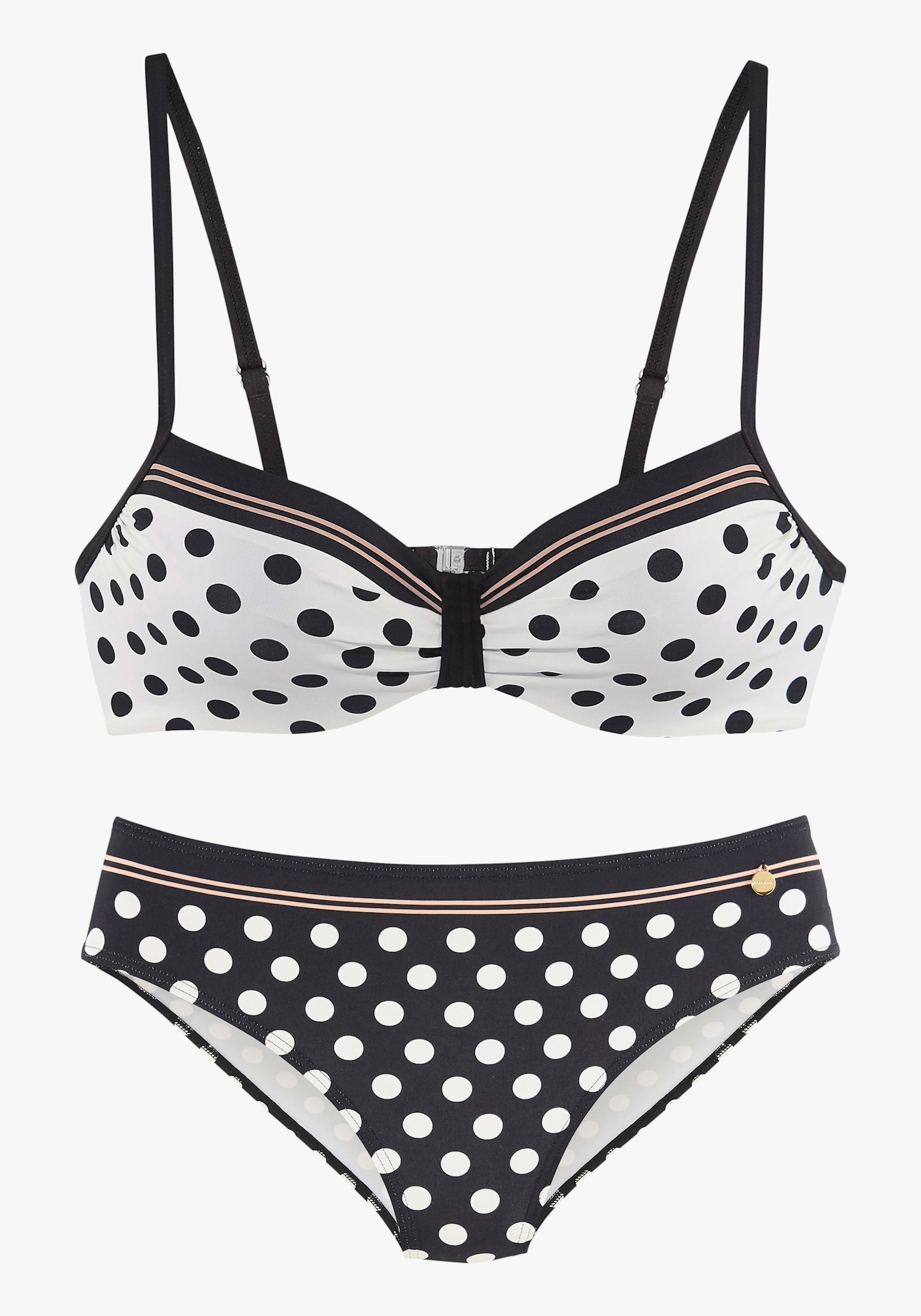 LASCANA Bügel-Bikini - schwarz/creme