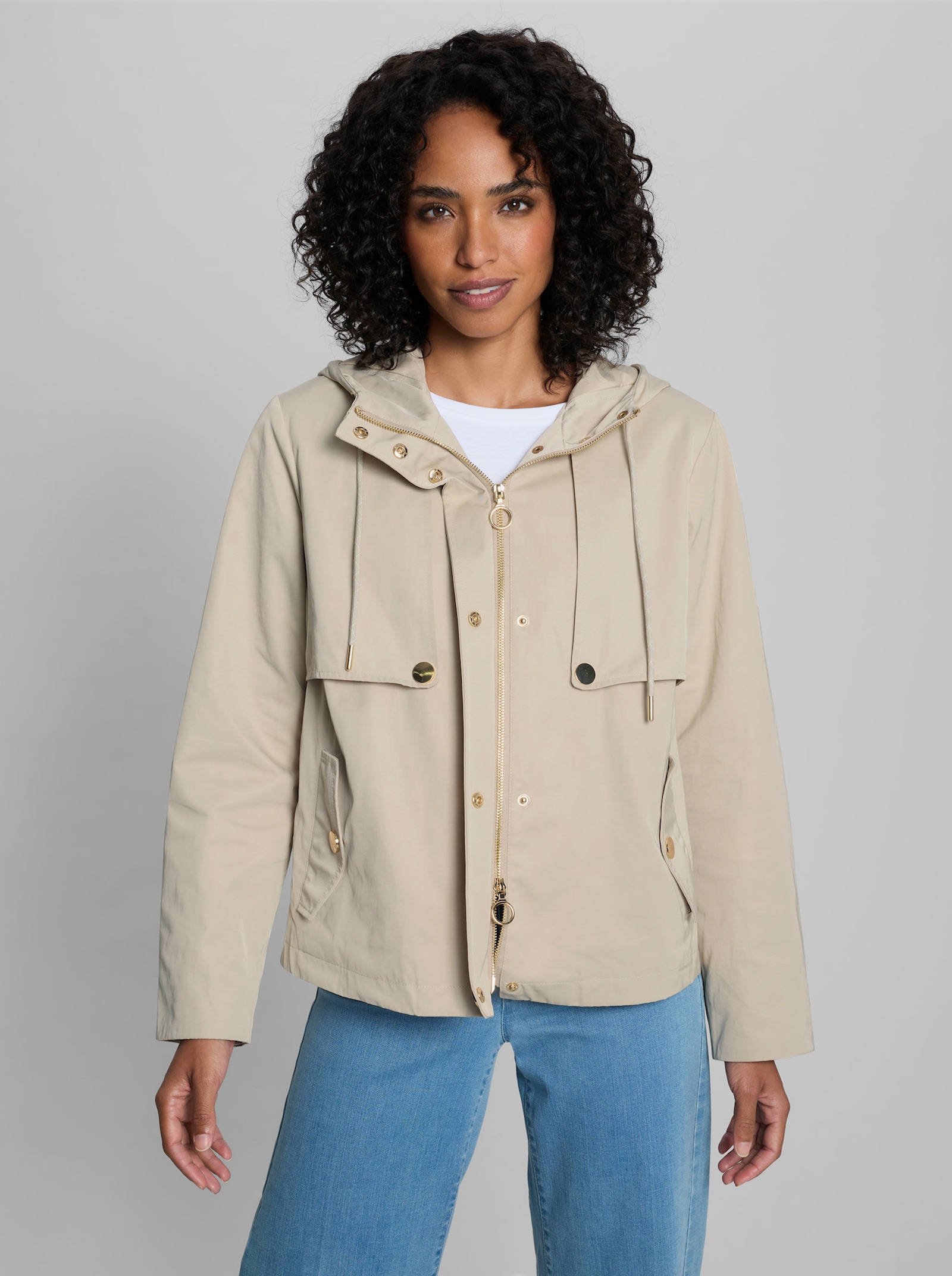heine Outdoorjacke mit leichtem Glanz - sand