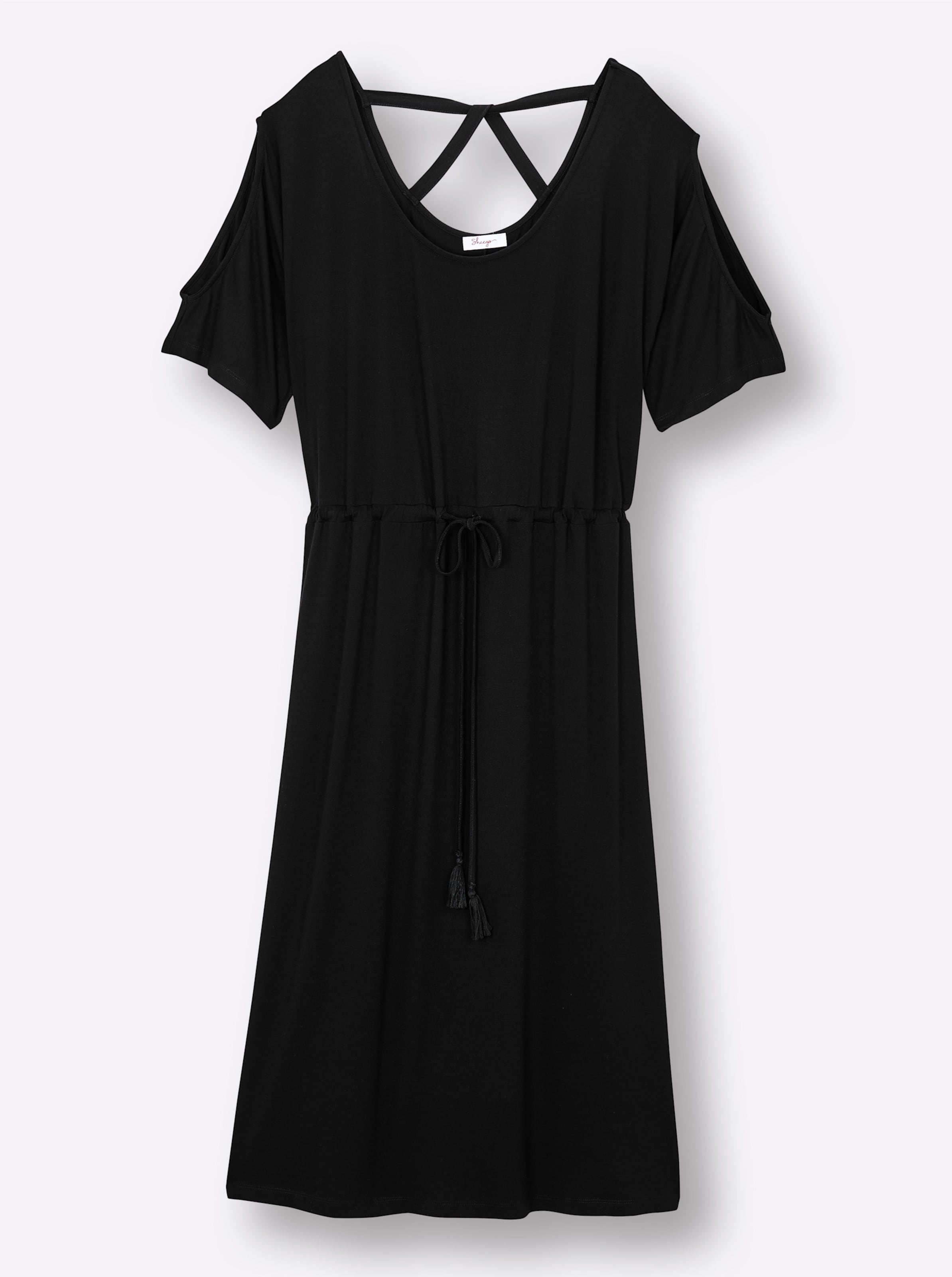Sheego Damen Schwarz Jerseykleid "Jersey-Kleid" von Baur - Bild 3