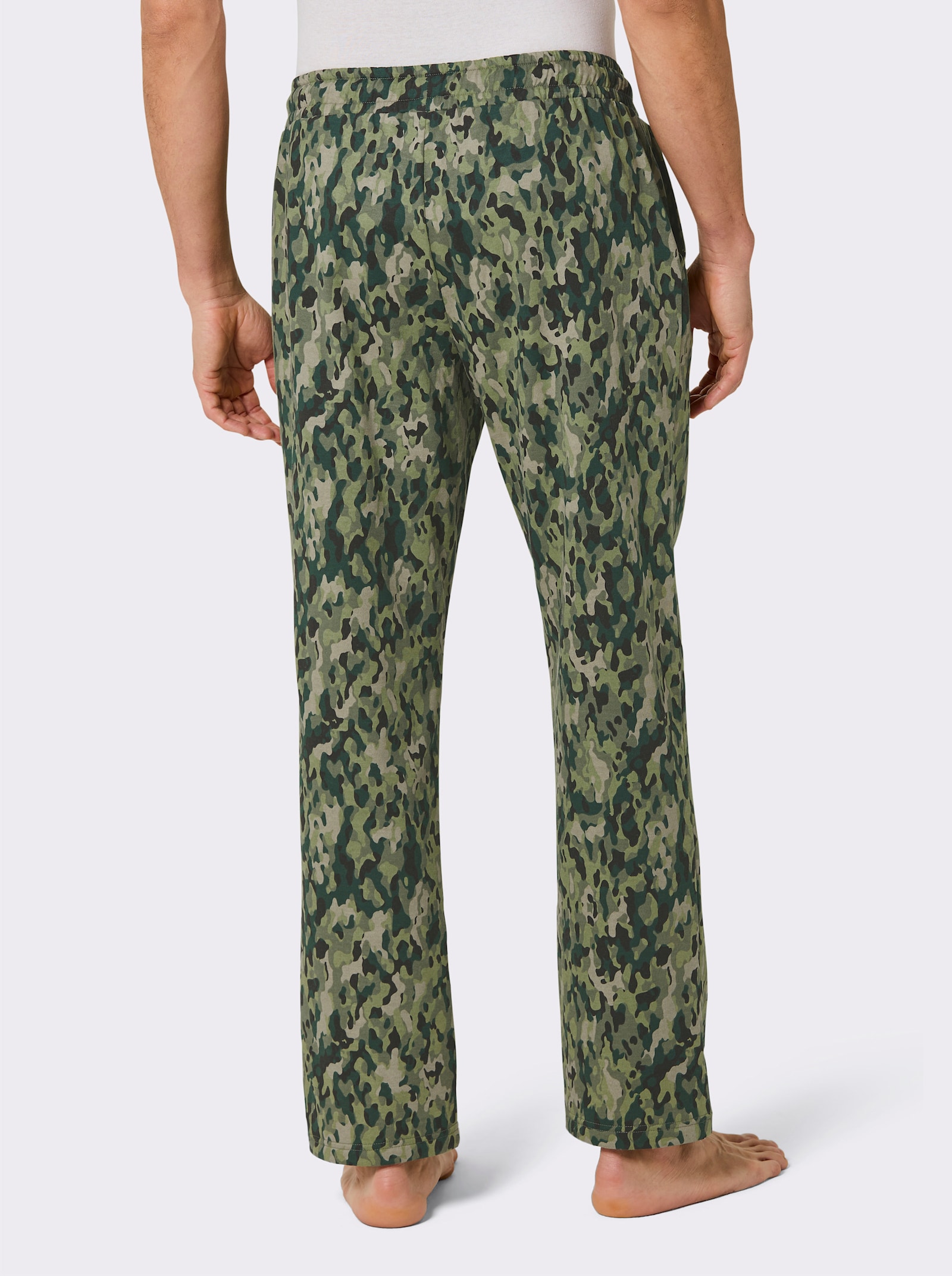 feel good Hose - schwarz-khaki-bedruckt