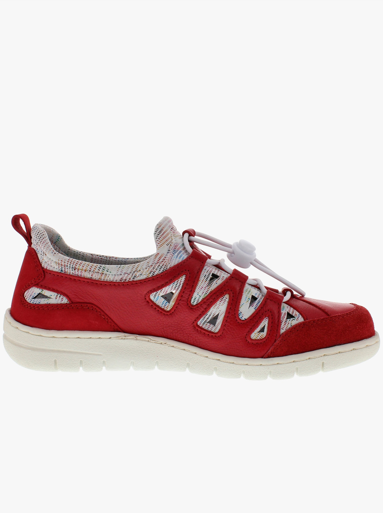 Reflexan Slipper im Materialmix - rot