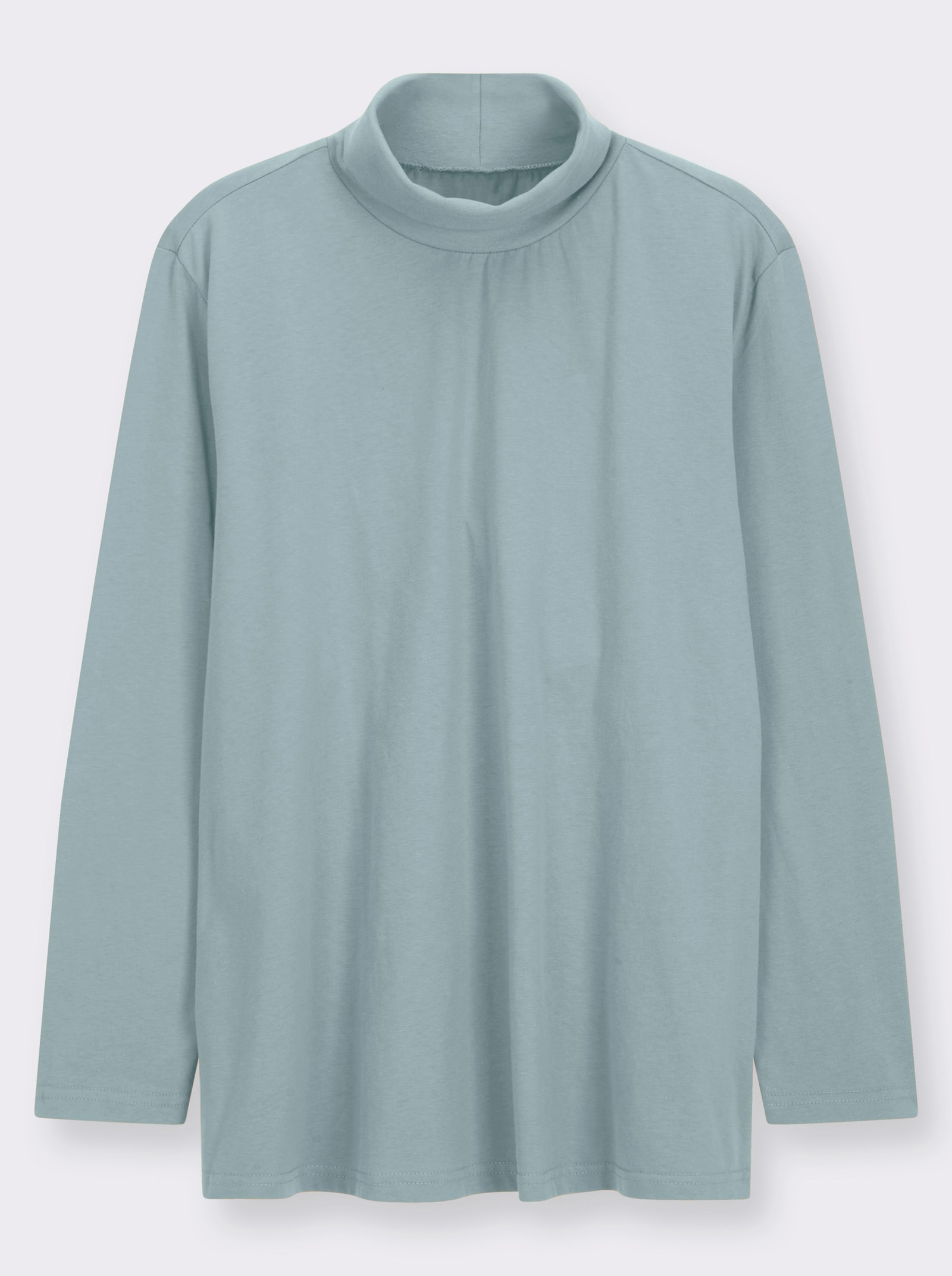Rollkragenshirt mit langen Ärmeln - wintertürkis