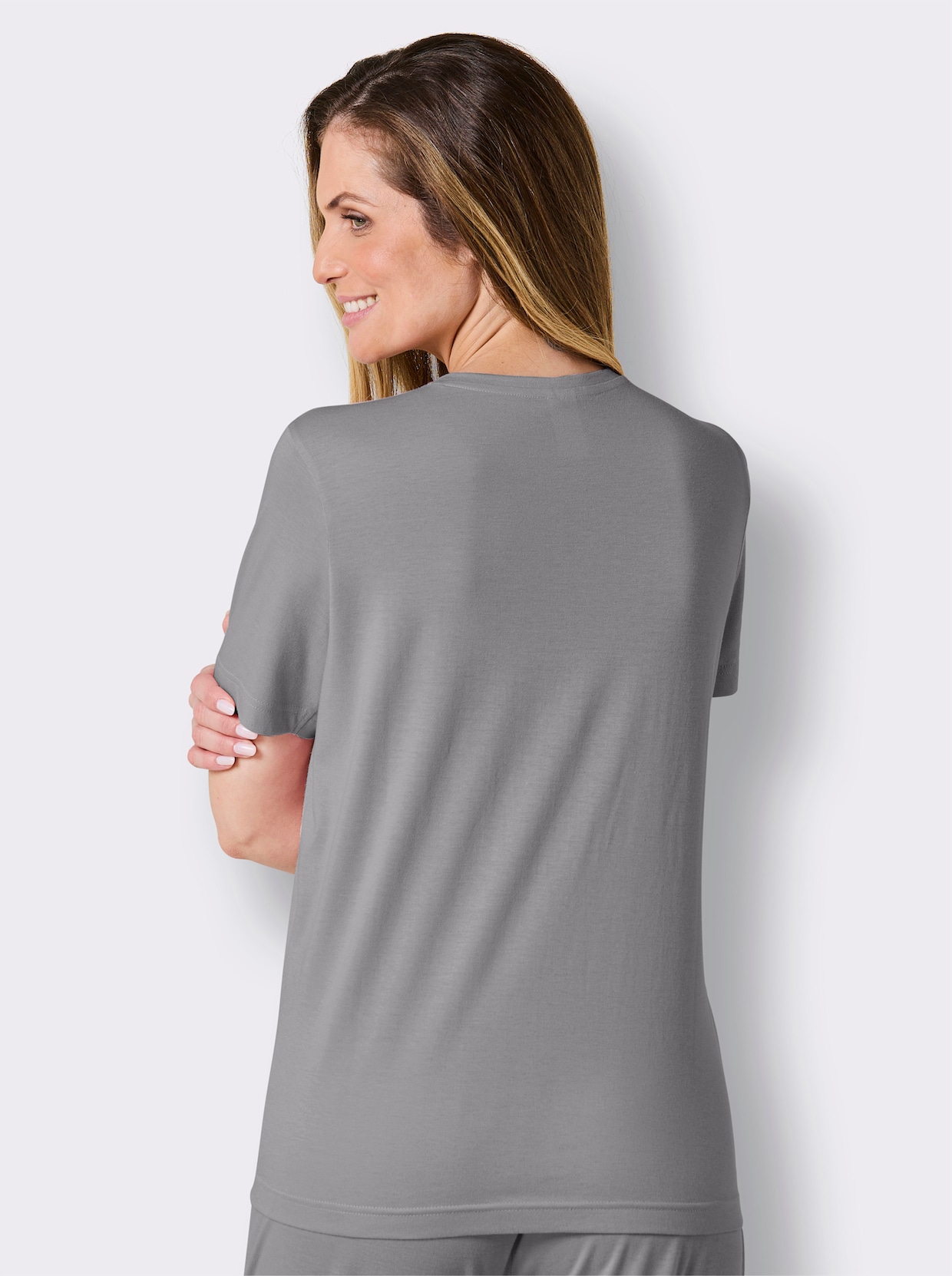 wäschepur Pyjama-Shirt - steengrijs