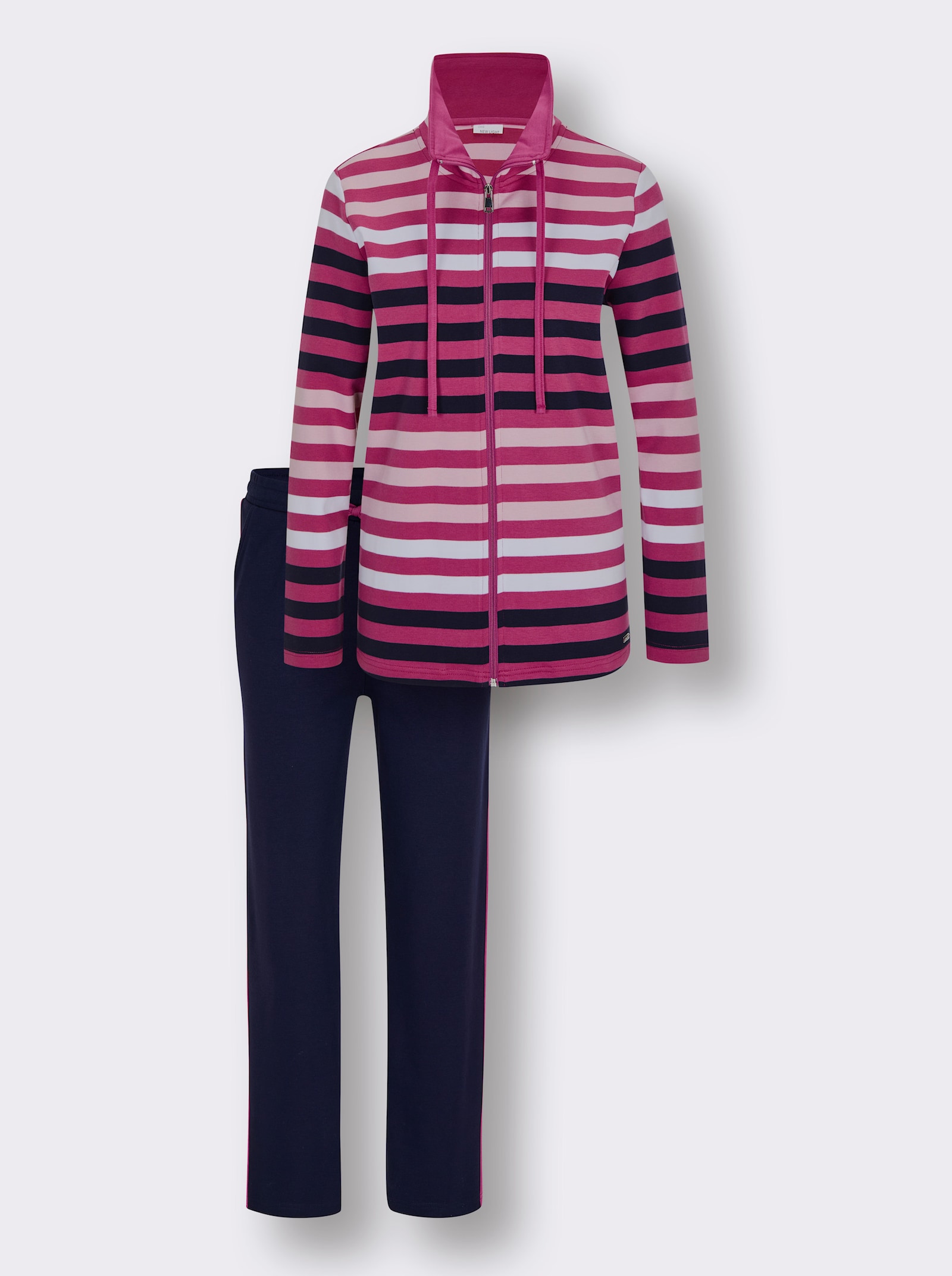 feel good Hausanzug - marine-erika-geringelt