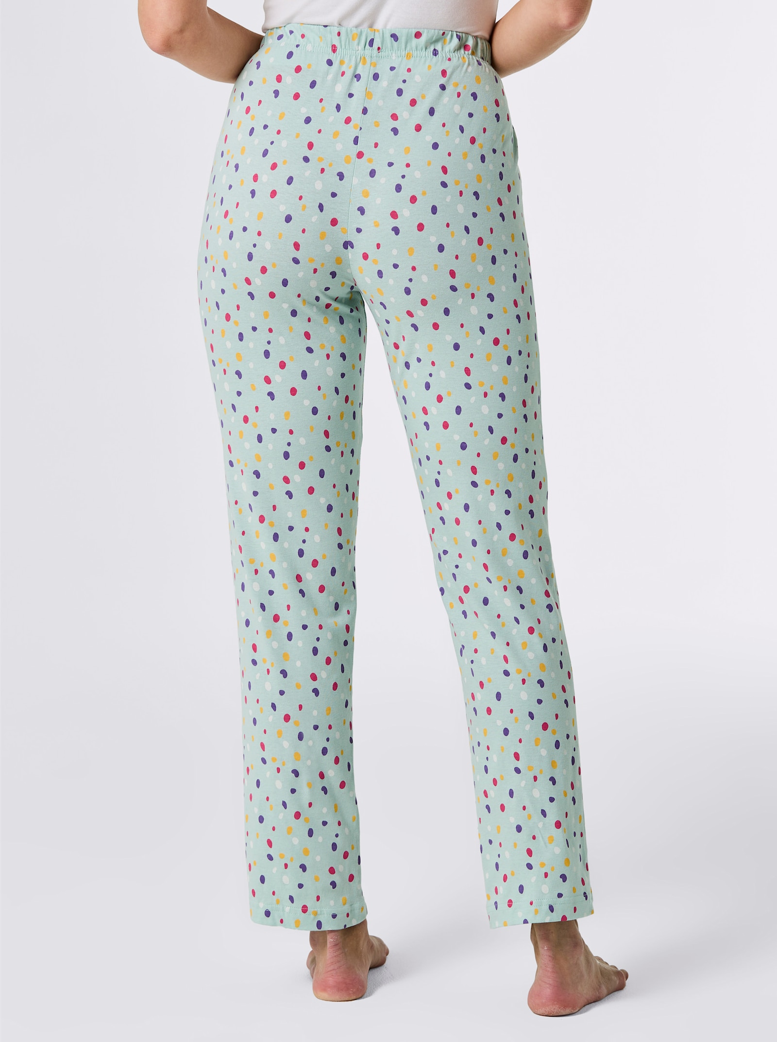 wäschepur Schlafanzug-Hose - kalkmint-bedruckt