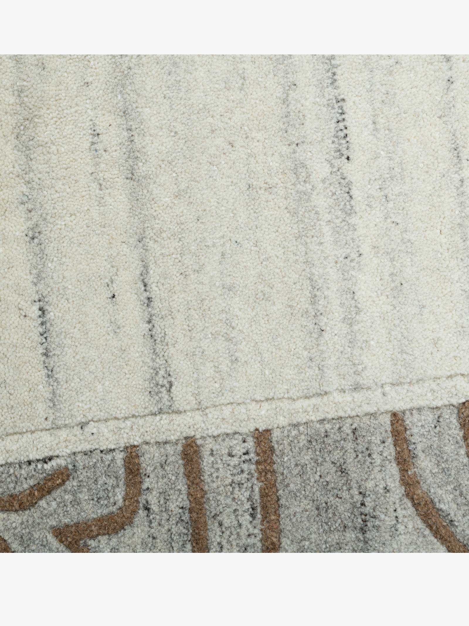 Theko Teppich - natur-grau