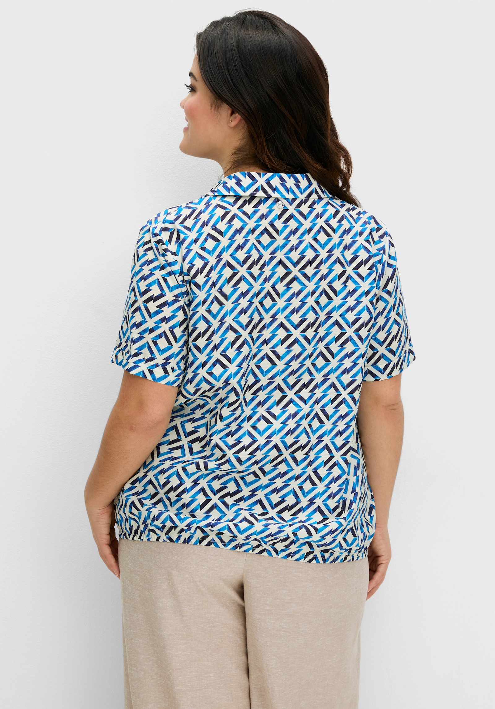 sheego Tunika mit Gummizugbund - champagner-gemustert