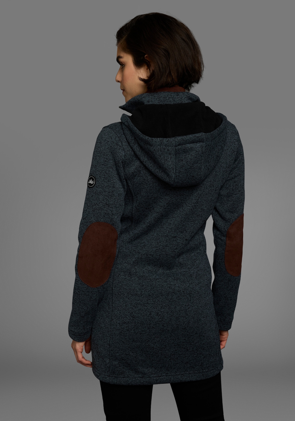 Strickfleecejacke - anthrazit