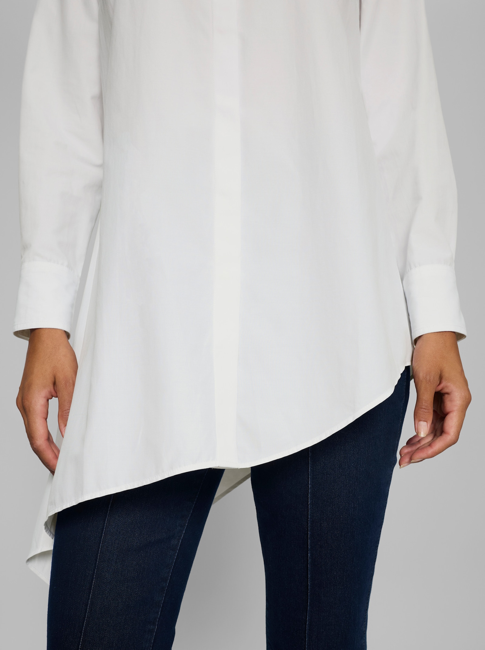 heine Hemdbluse mit asymmetrischem Saum - ecru
