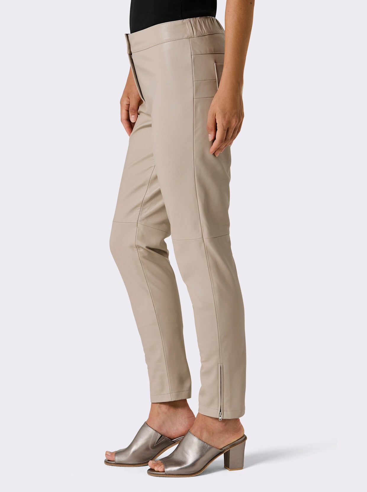 heine Lederhose - beige