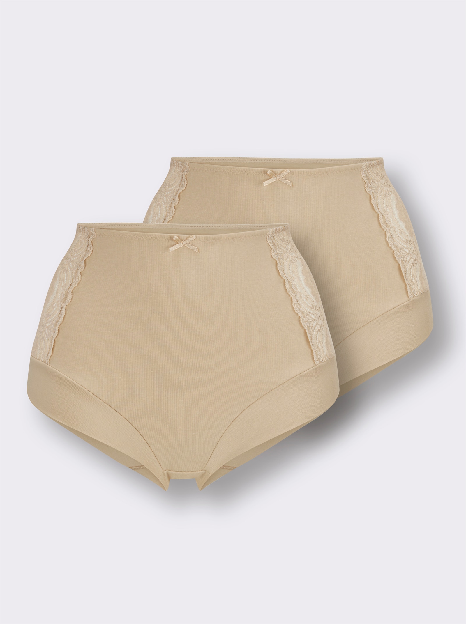 wäschepur Formslip mit seitlicher Spitze - elfenbein