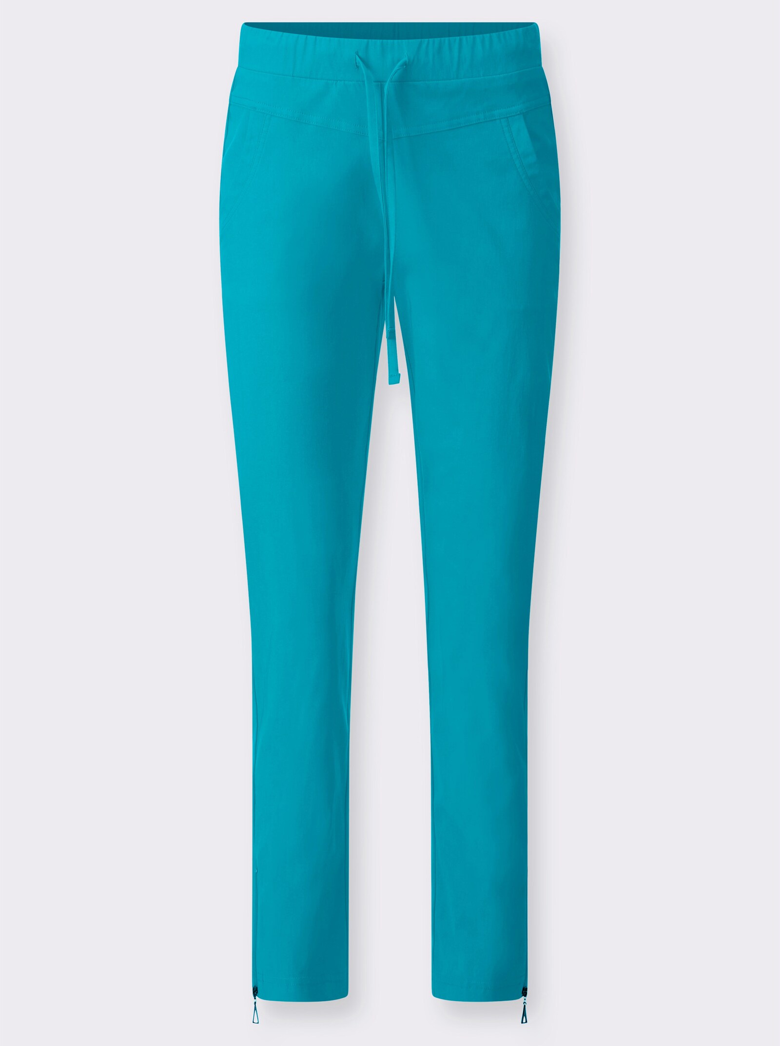 Bengalinhose mit Reißverschluss am Bein - türkis