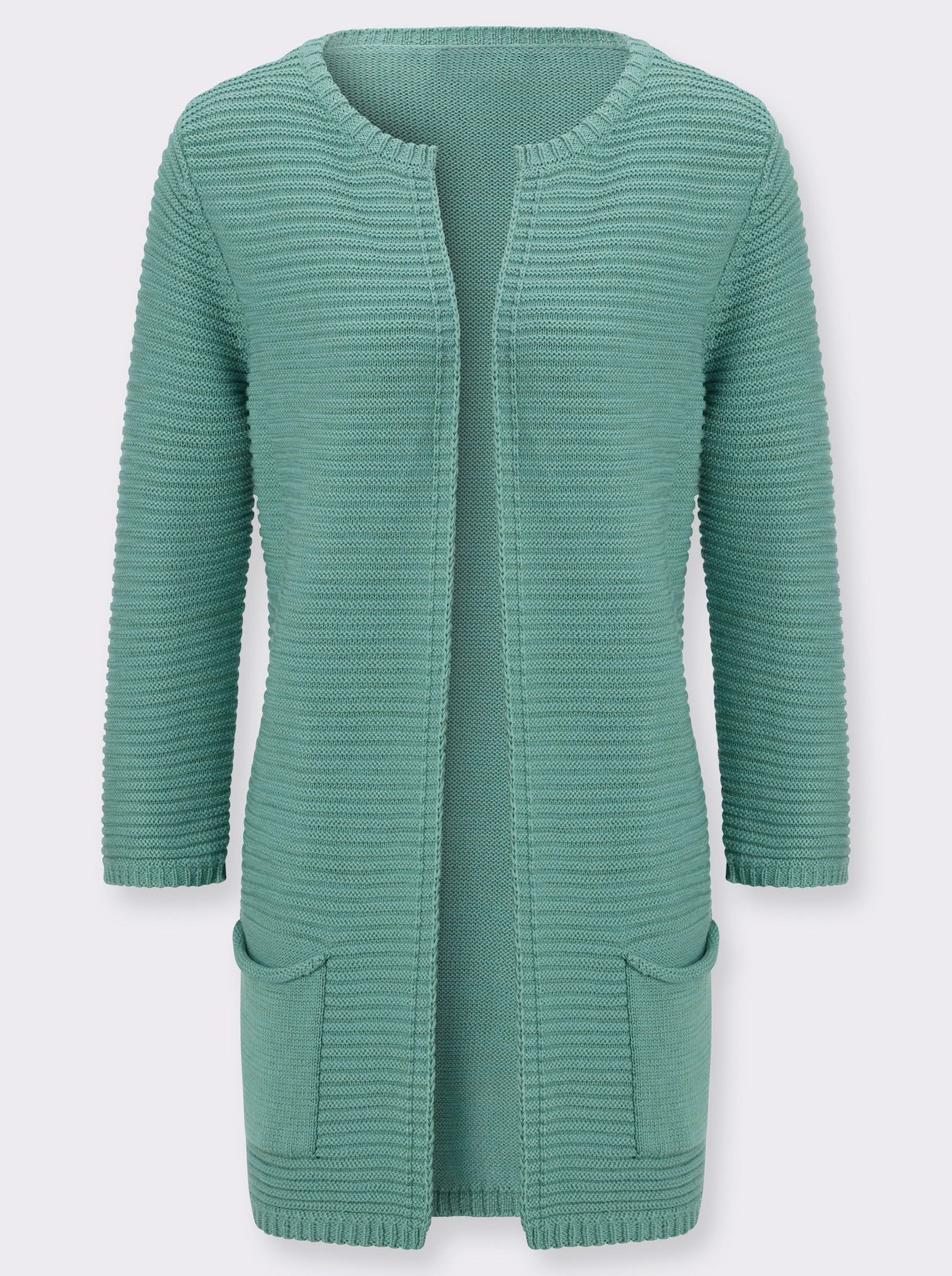 Strickjacke ohne Verschluss - salbei