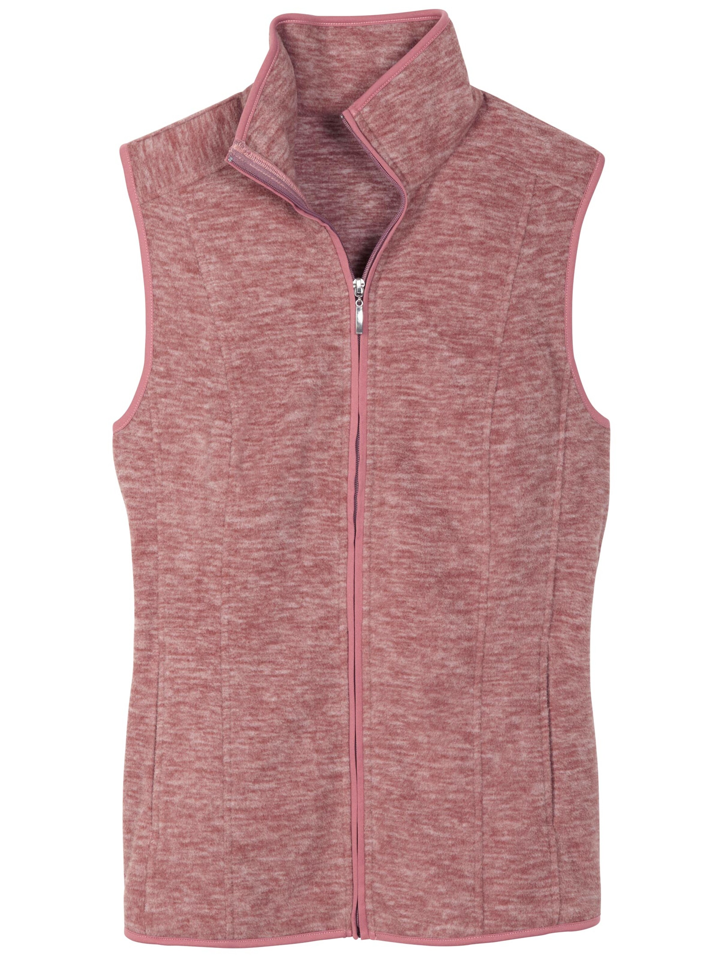 Fleece-Weste - rosenholz-meliert