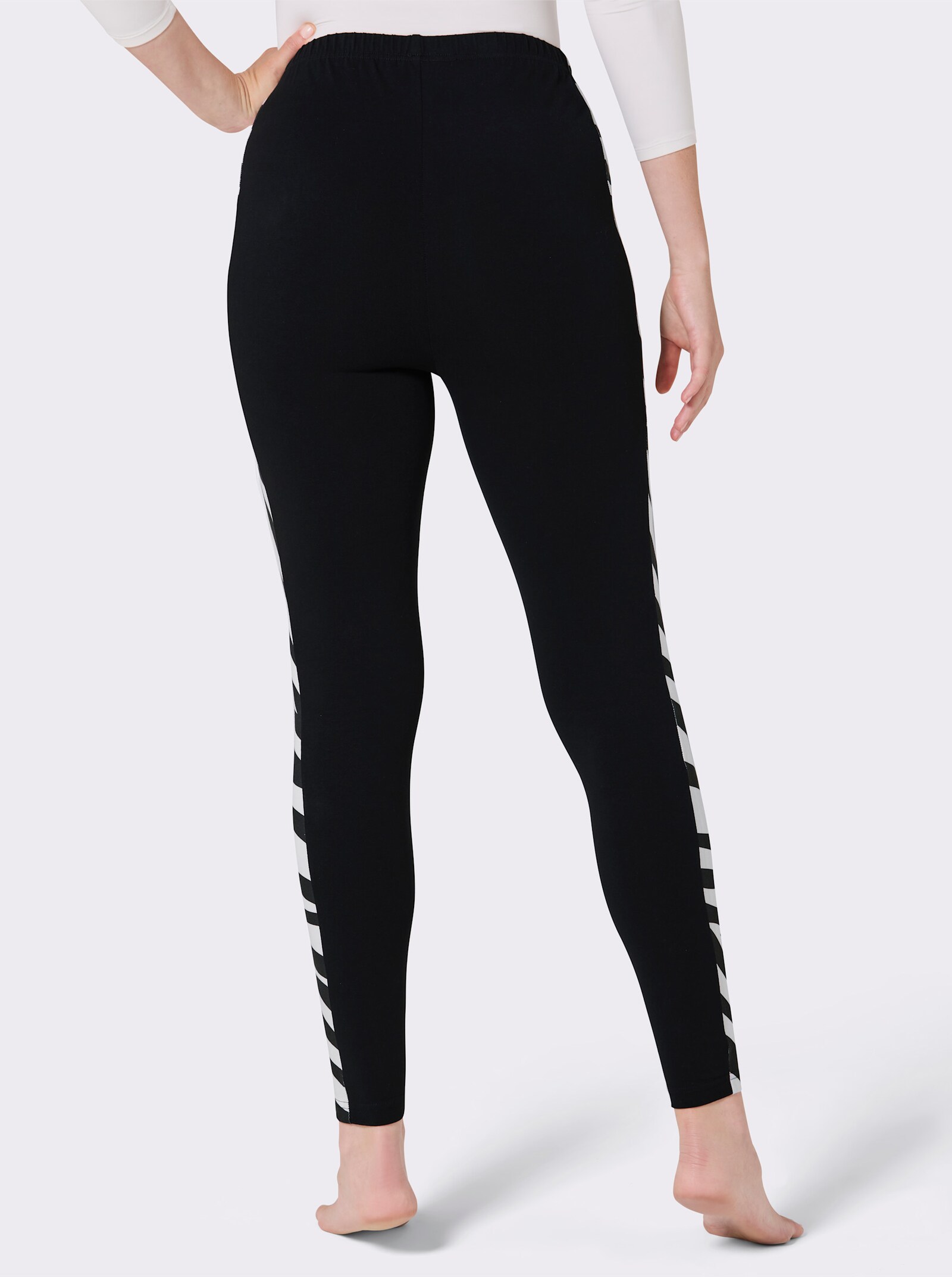 feel good Leggings - schwarz-weiß
