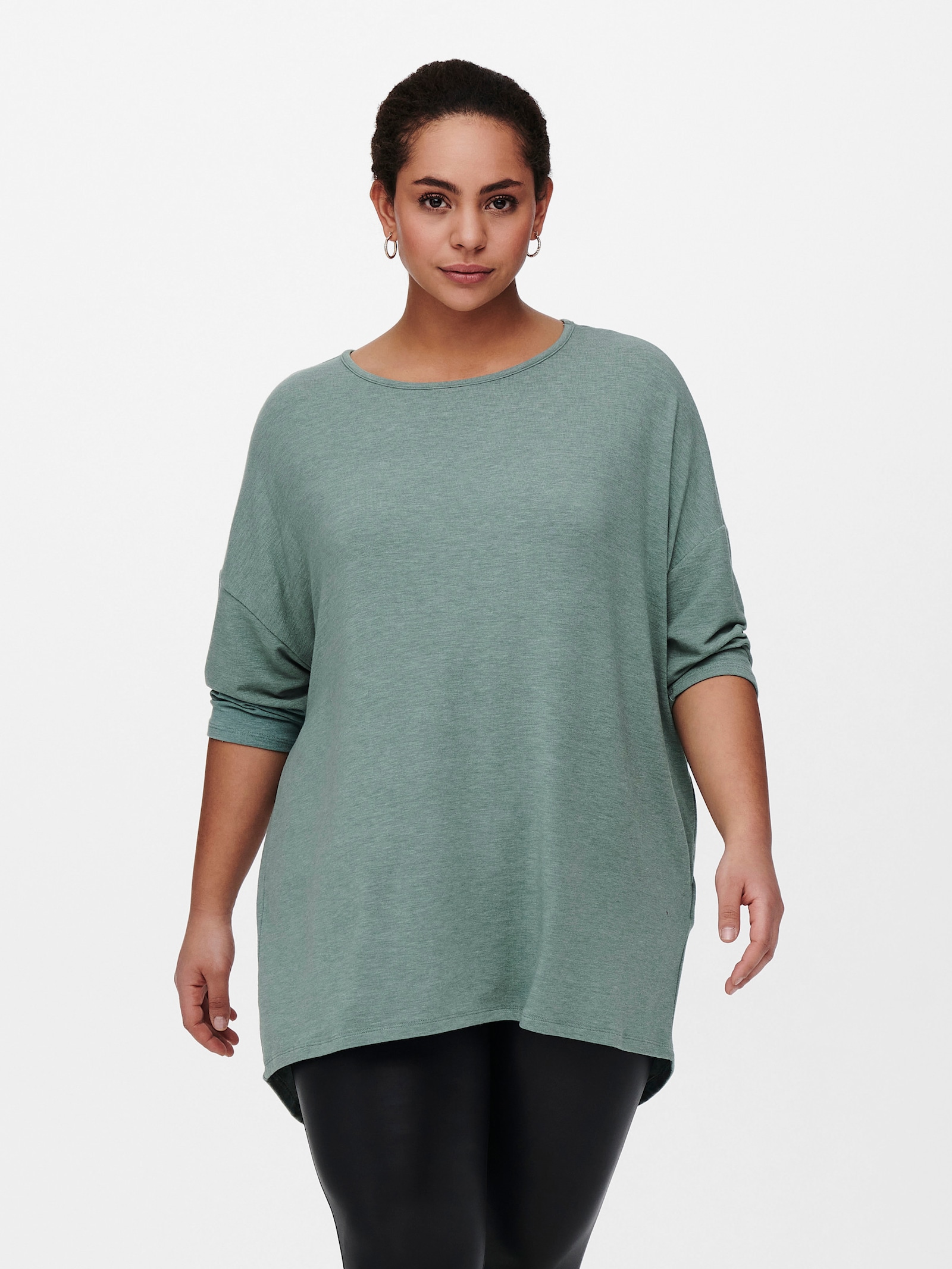 ONLY CARMAKOMA 3/4-Arm-Shirt - chinois green