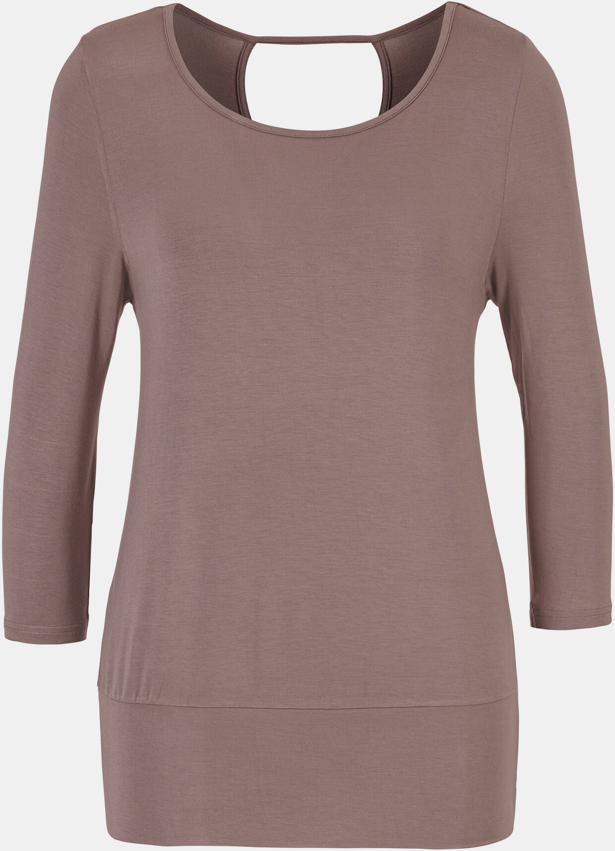 LASCANA 3/4-Arm-Shirt - taupe-solid