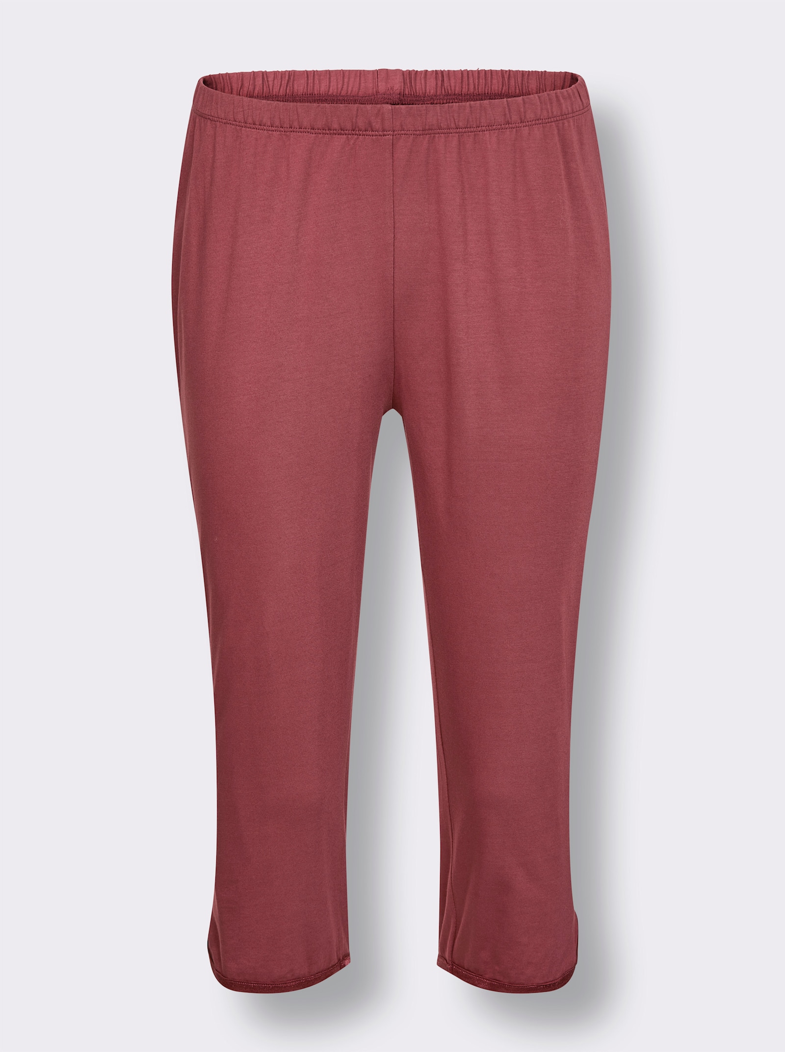 wäschepur Caprianzug mit Blütenprint und Satinpaspel - kirsche-champagner-bedruckt