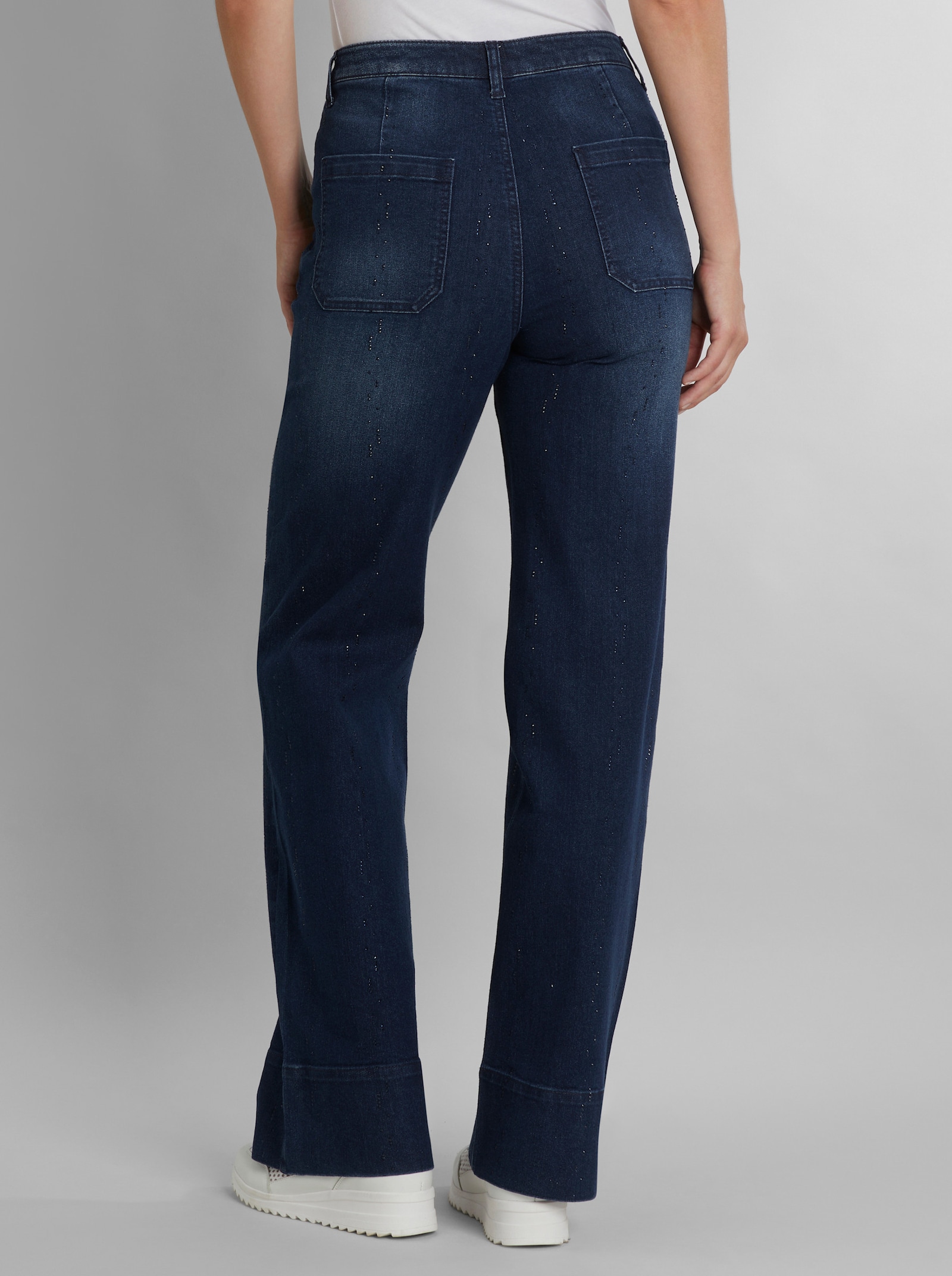 heine Jeans mit Glitzersteinchen - dark blue