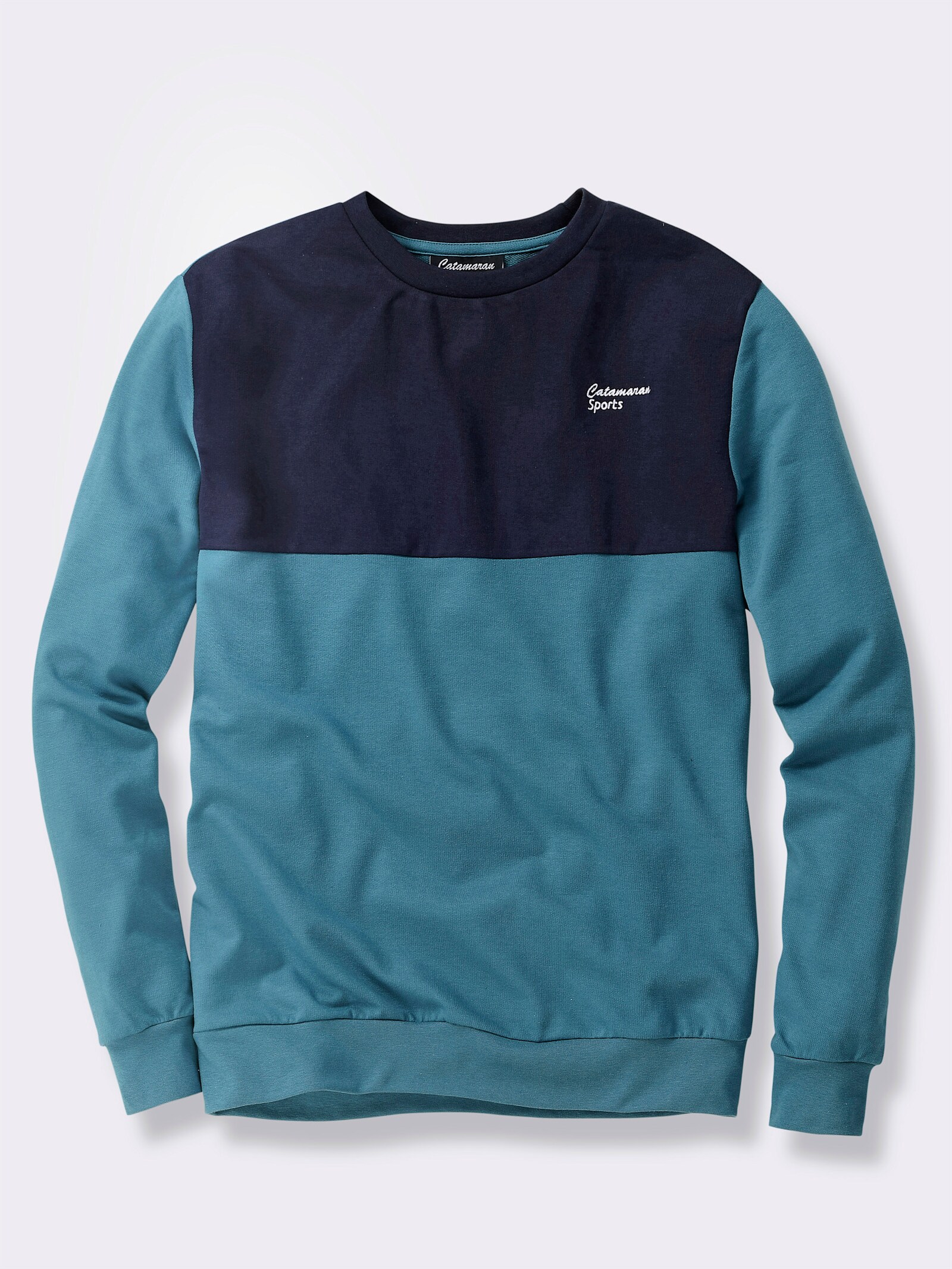 Catamaran Sports Sweatshirt met contrastinzet - topaas