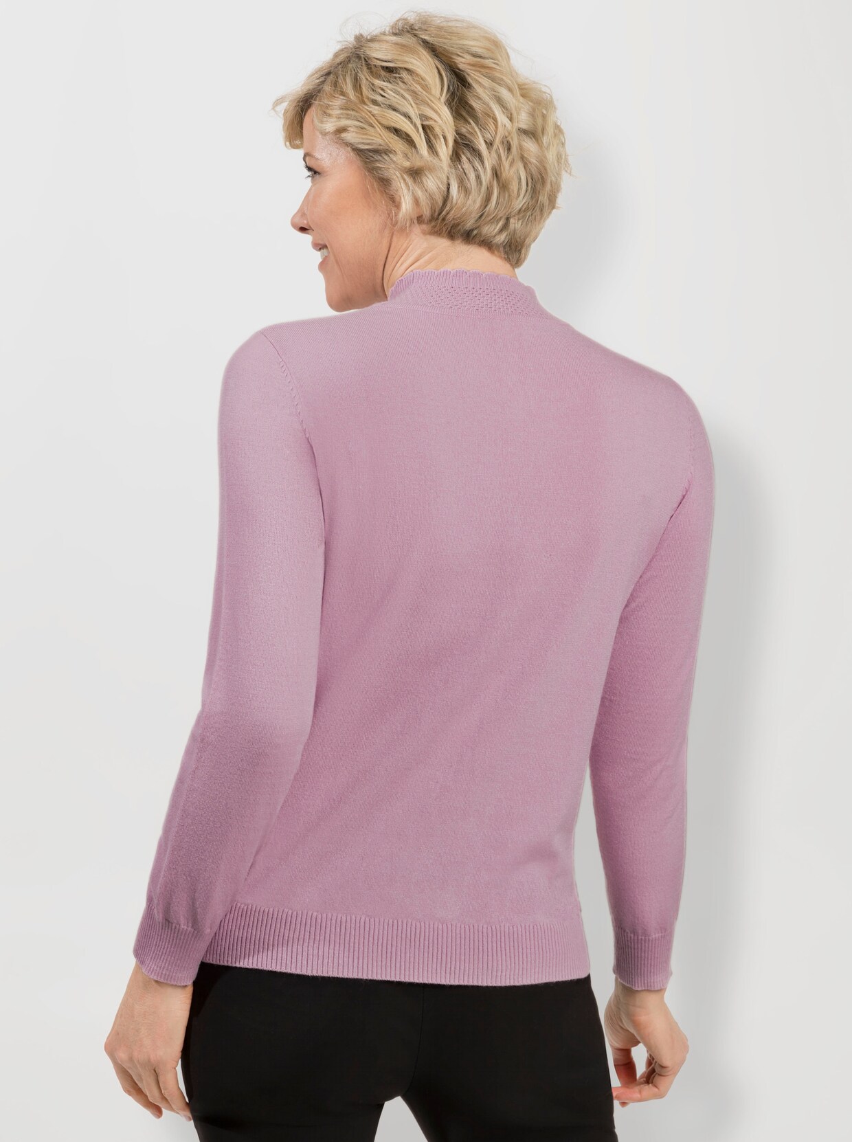 Langarm-Pullover - rosé