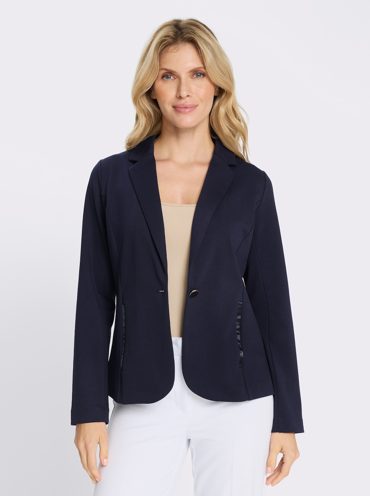 Blazer in Jersey-Qualität - marine