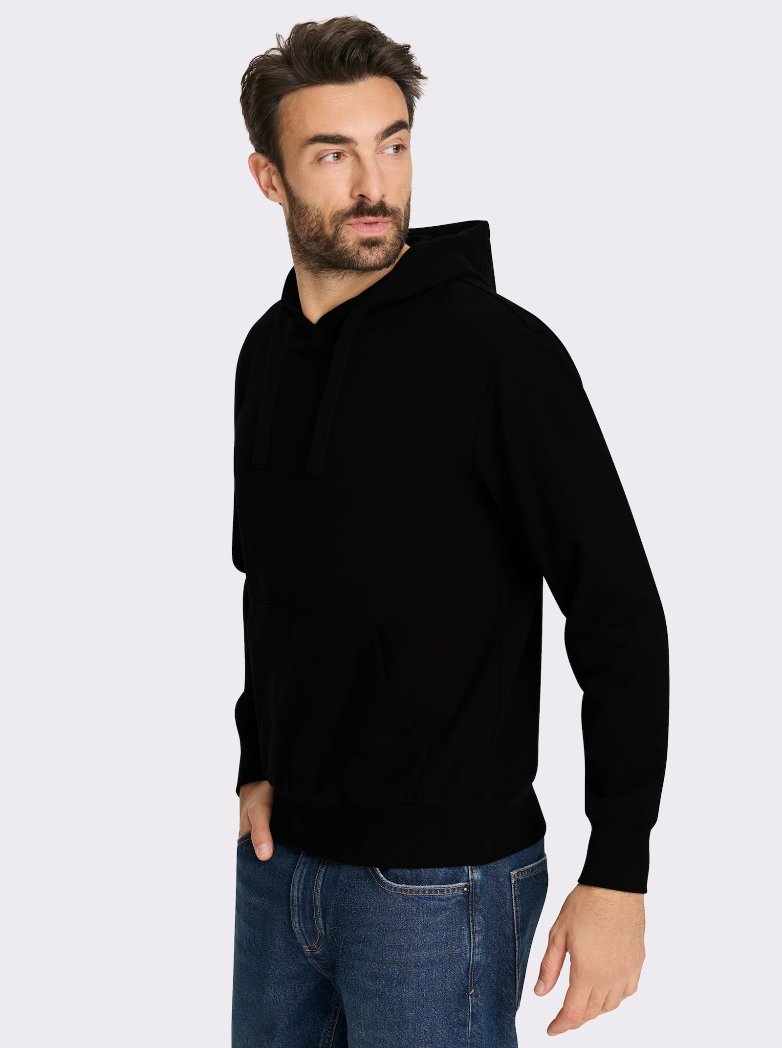 Catamaran Kapuzensweatshirt mit Kängurutasche - schwarz