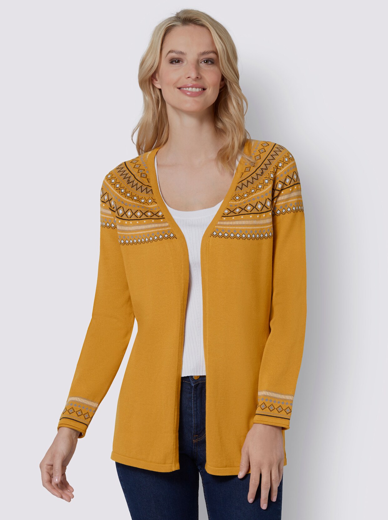 Strickjacke - ocker