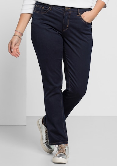 sheego 5-Pocket-Jeans - blue black denim
