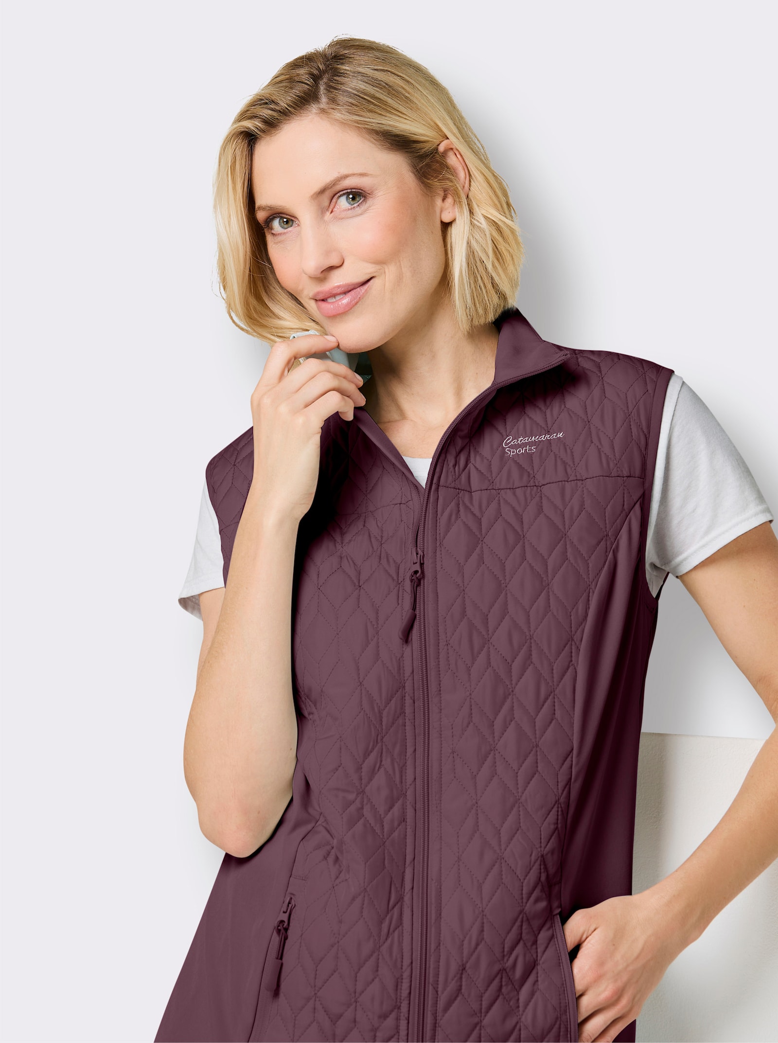 Catamaran Sports Funktionsweste mit elastischen Seiten - burgund