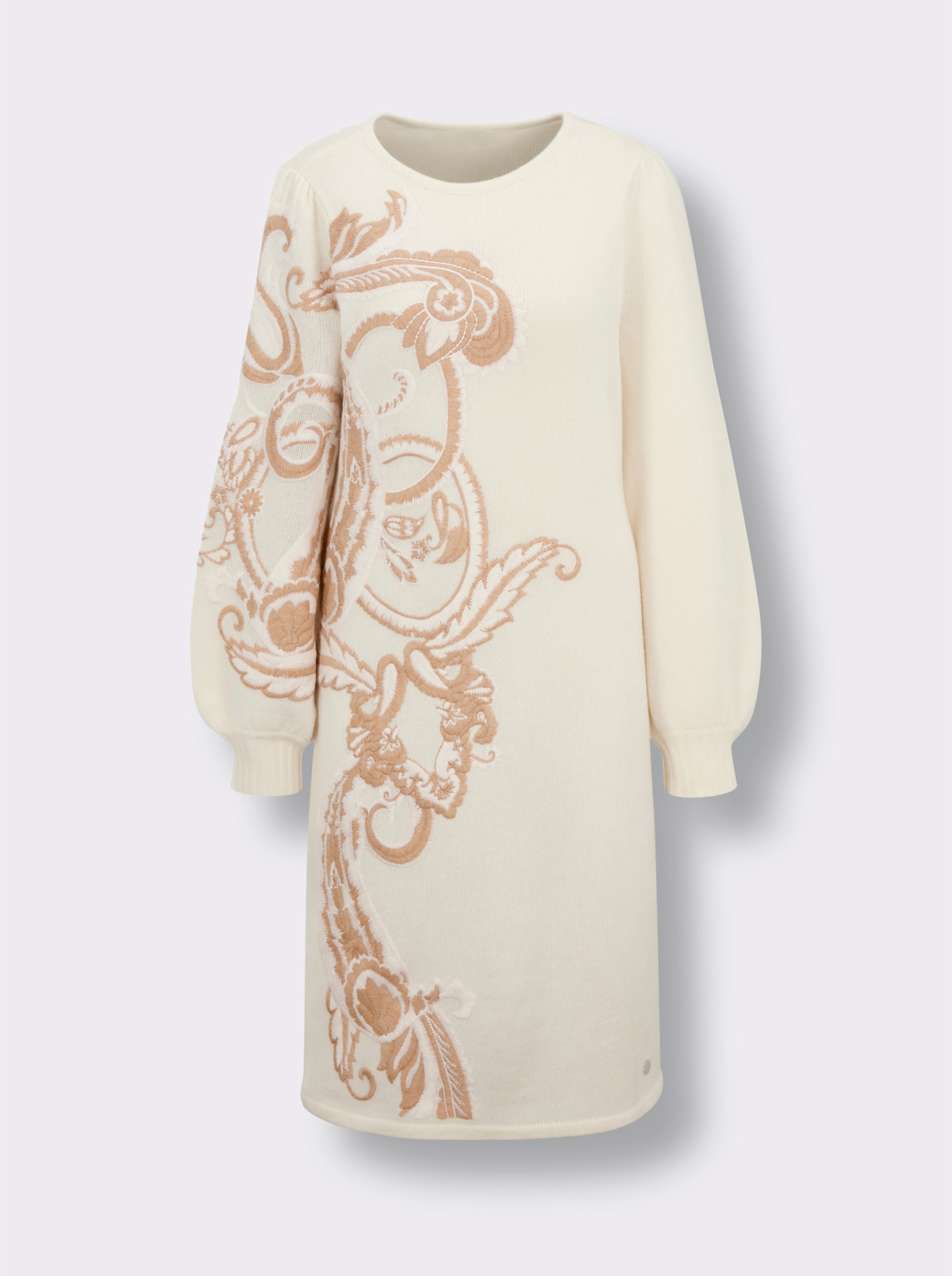 CREATION L PREMIUM Strickkleid - ecru-camel