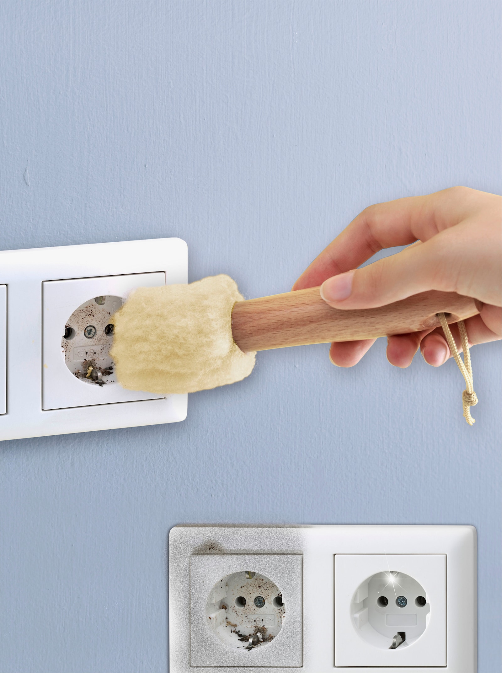 Čistič zásuviek - svetlobéžová