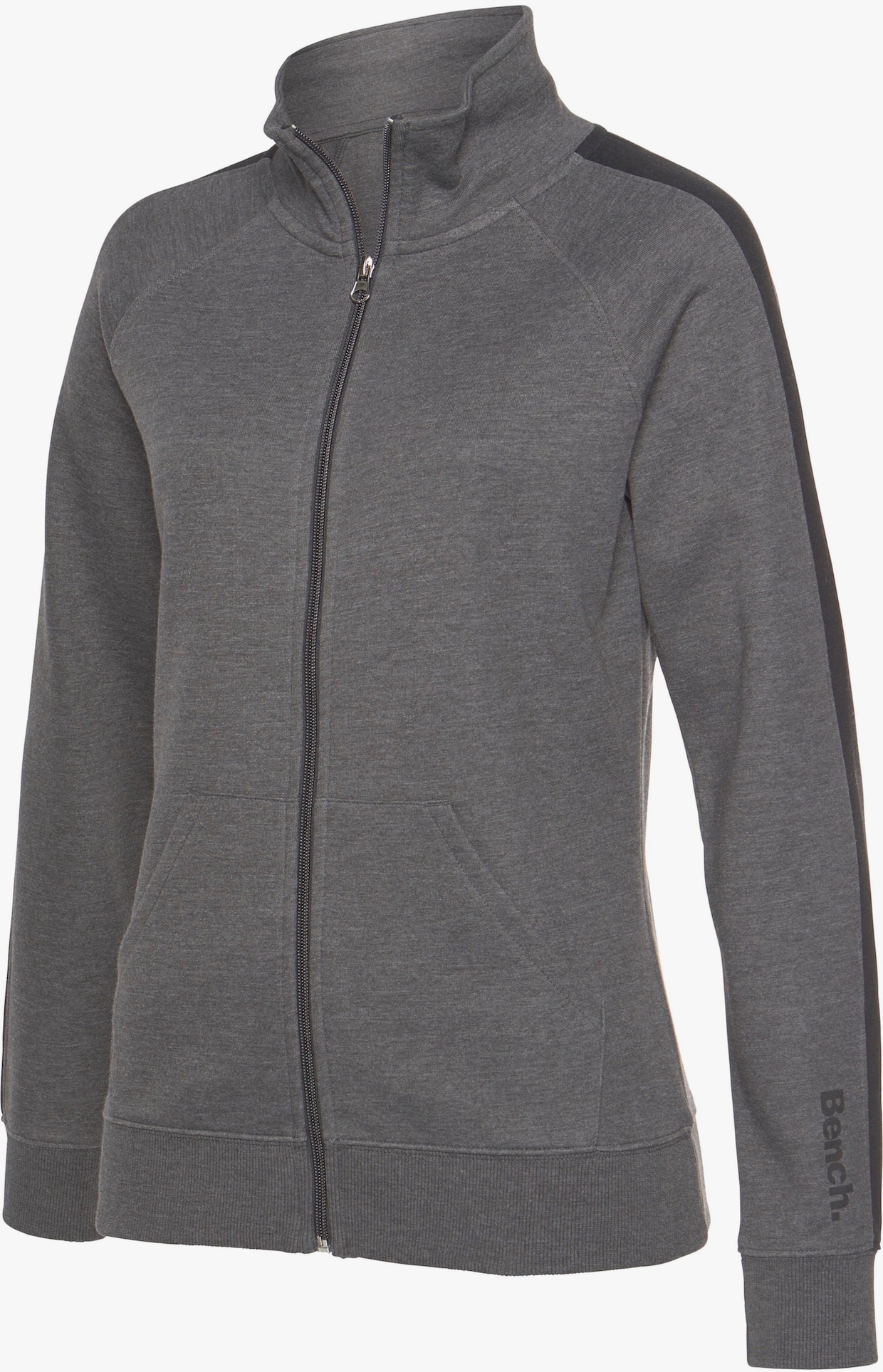 Veste sweat - anthracite chiné-noir