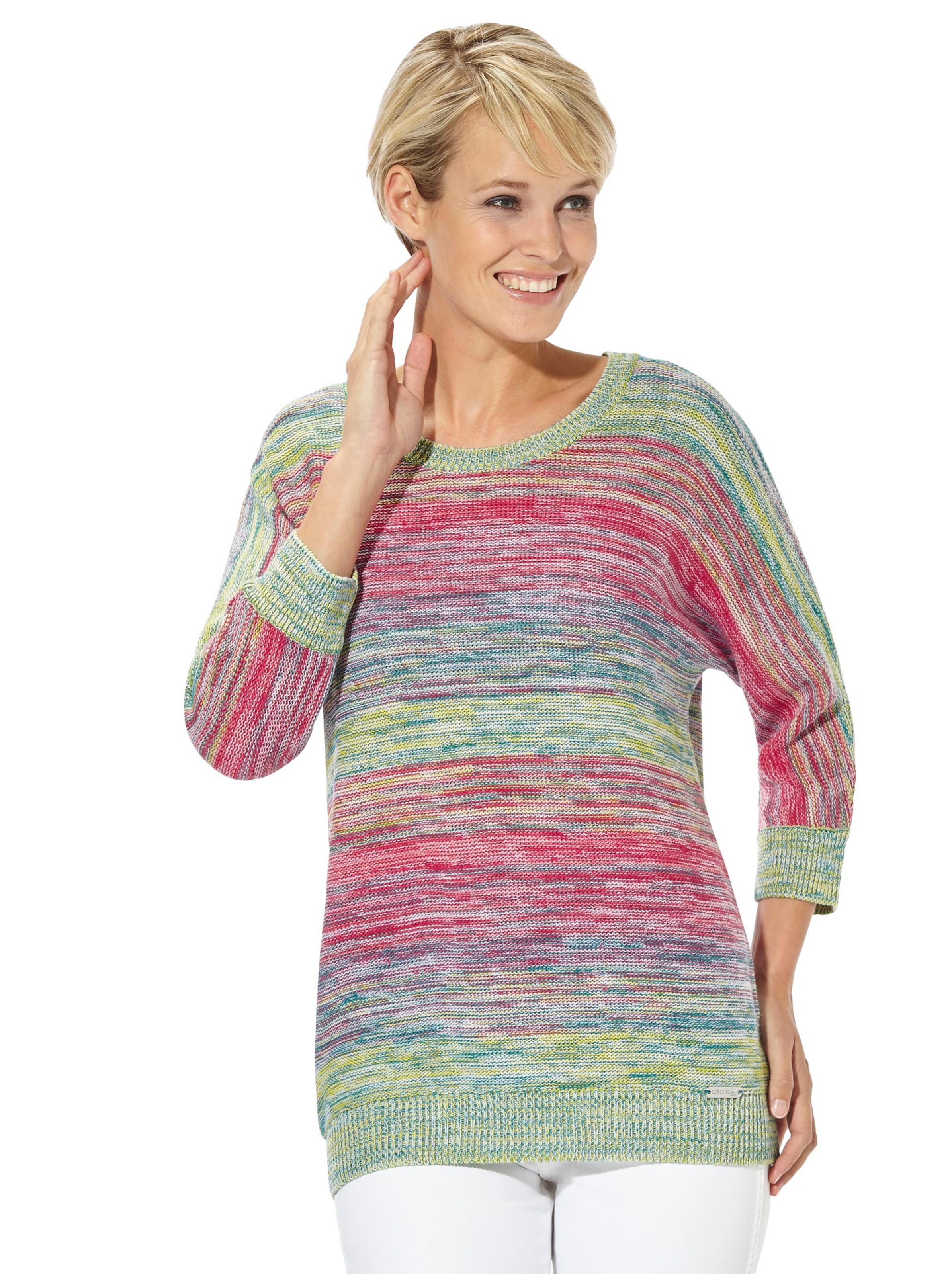 Pullover - rot-grün-gemustert