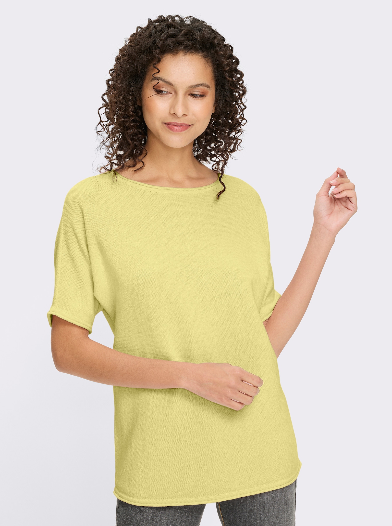 heine Pull à manches courtes avec bords roulés - vert pistache