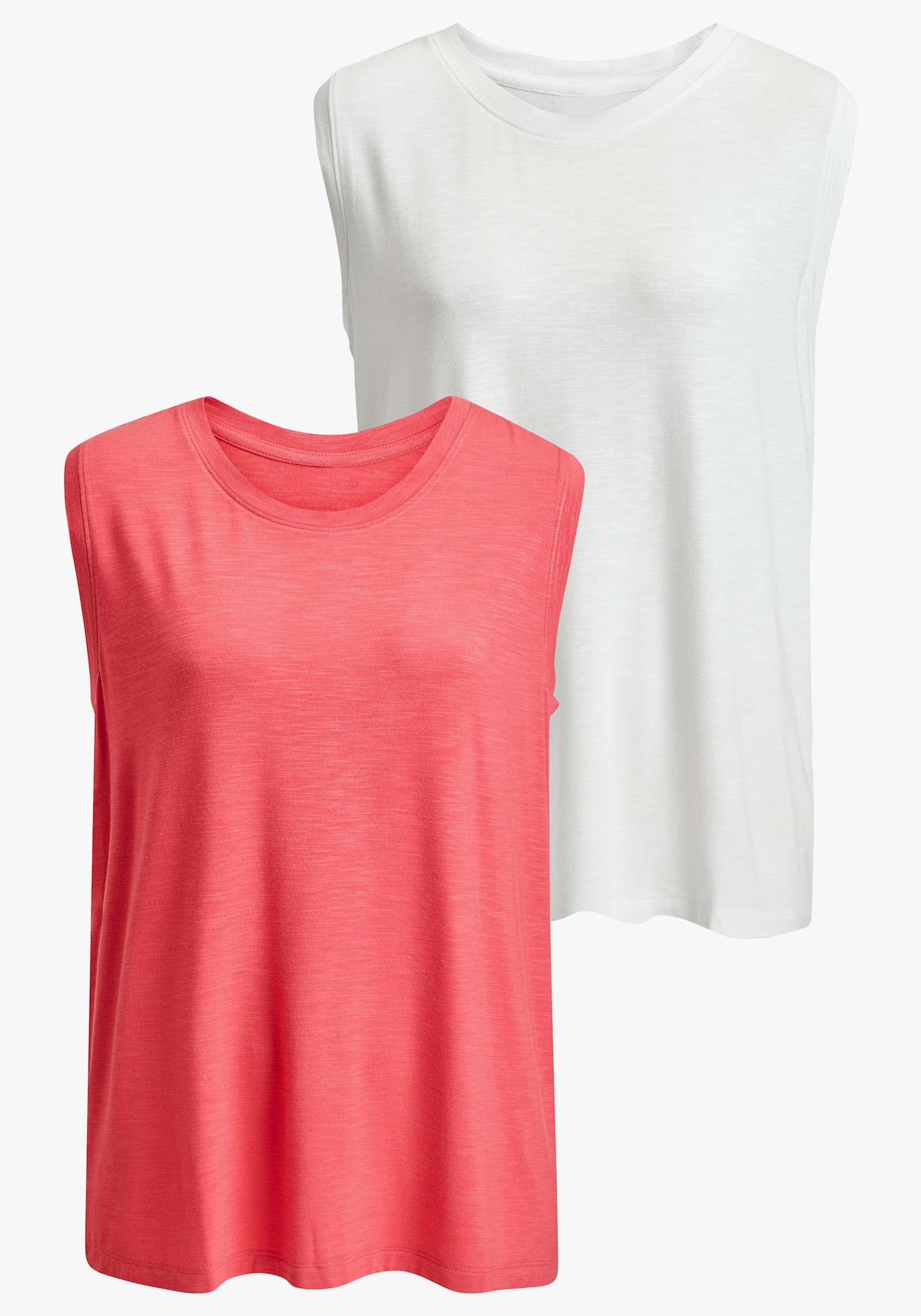 Beachtime Shirttop - koralle + weiss