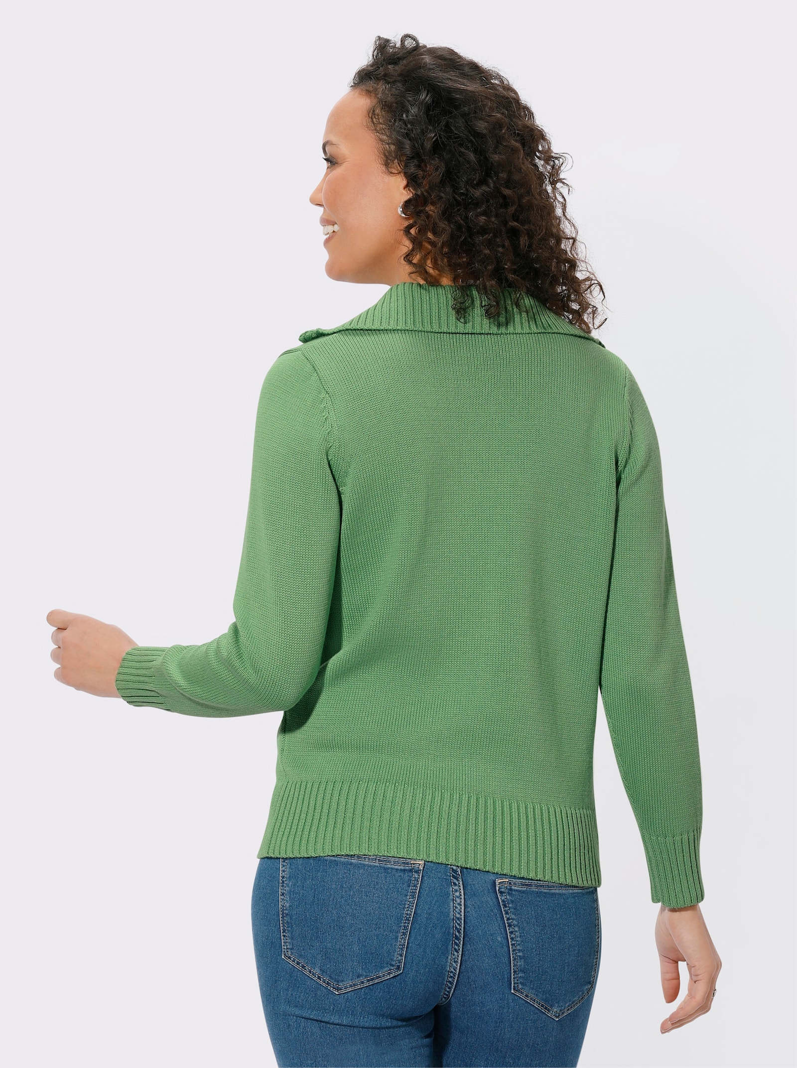 Troyer mit breiten Rippabschlüssen - apfel