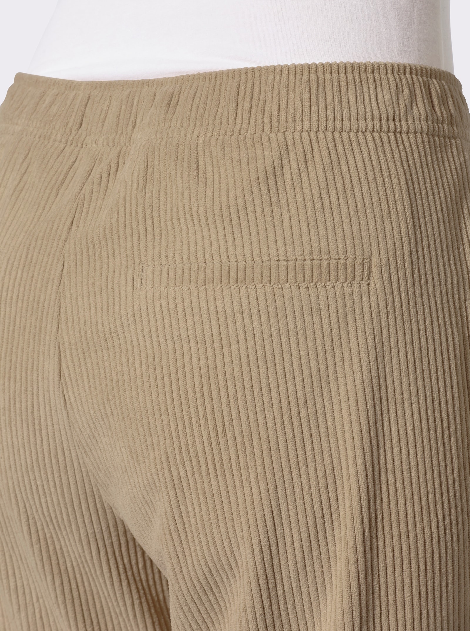 Cordhose mit Rundum-Dehnbund - beige