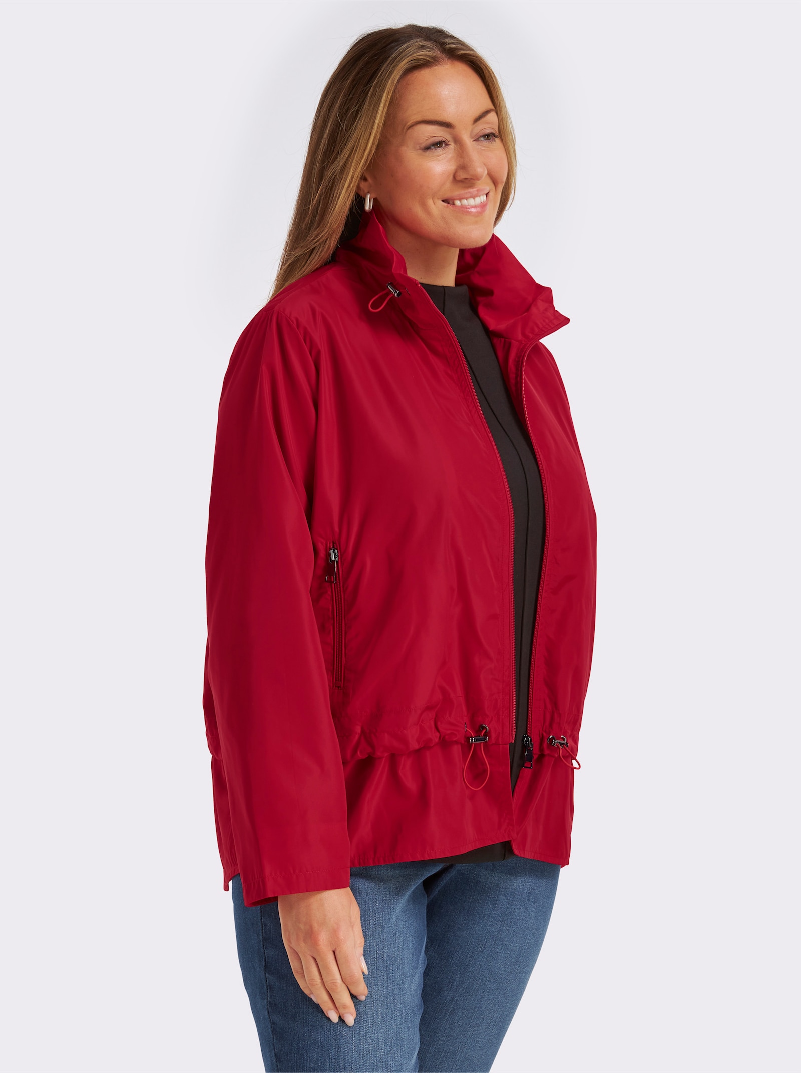 Blousonjacke mit Tunnelzug - rot