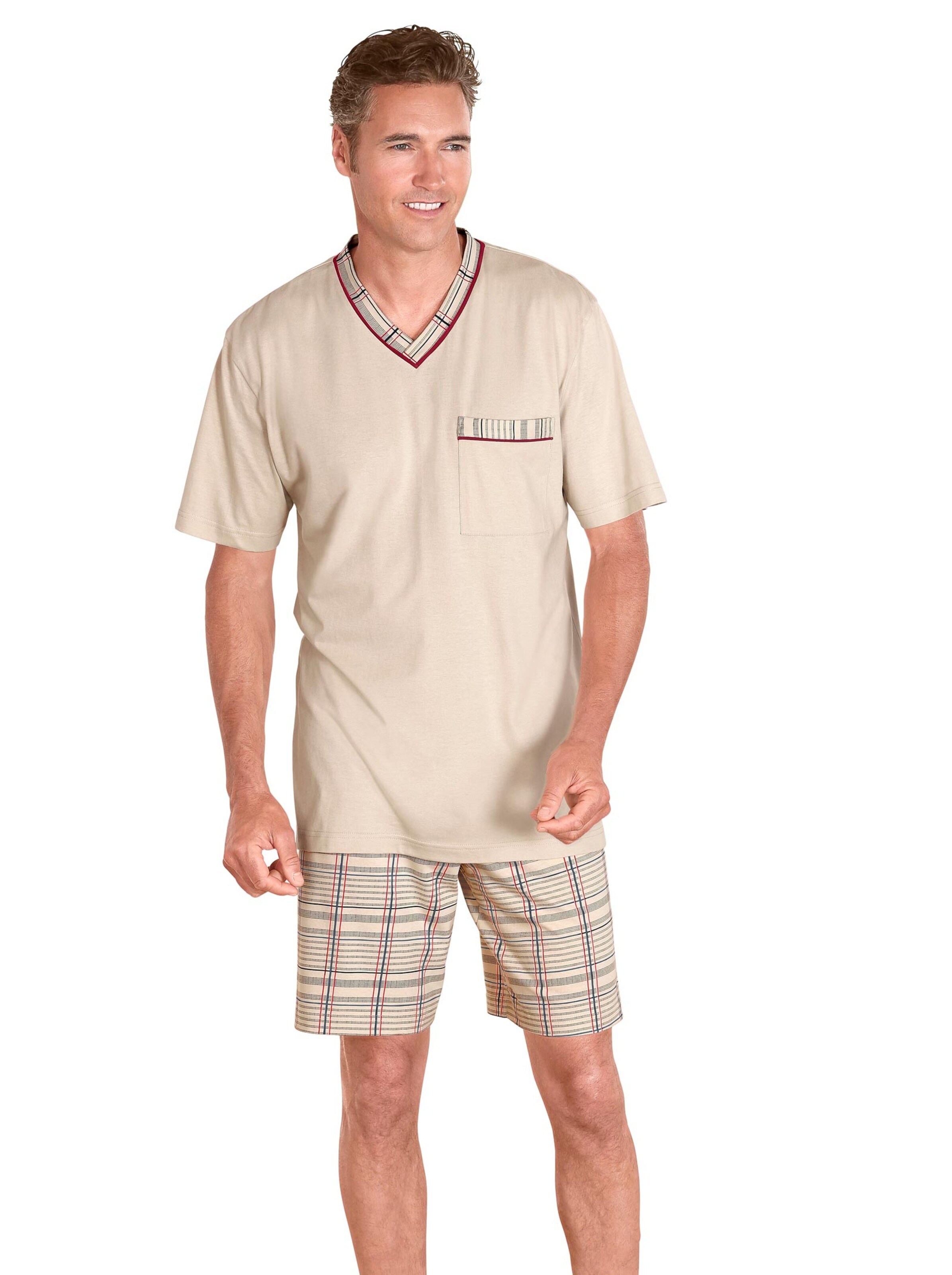 Shorty - beige-bedruckt