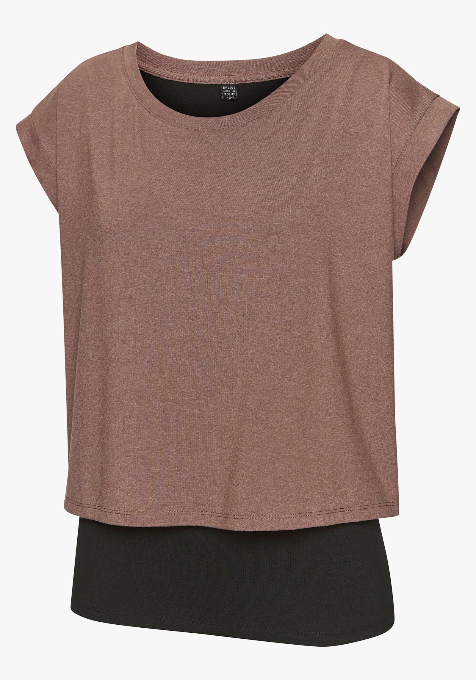 LASCANA ACTIVE Layershirt - camel, schwarz