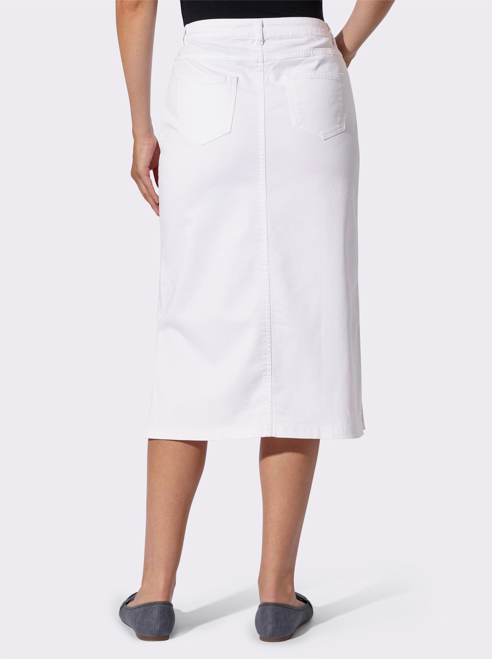 Jeansrock - weiß