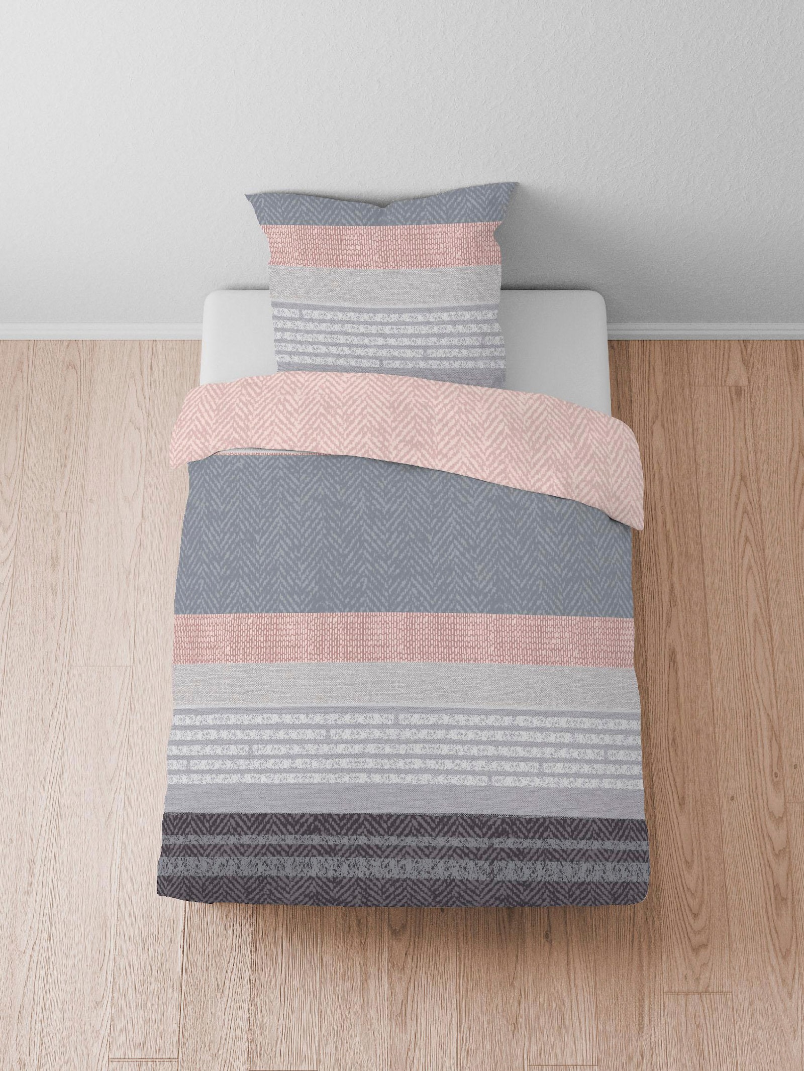 Biberna Bettwäsche - silbergrau