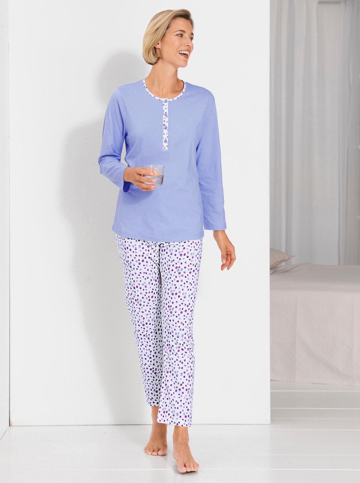 Ascafa Pyjama's - paars geprint