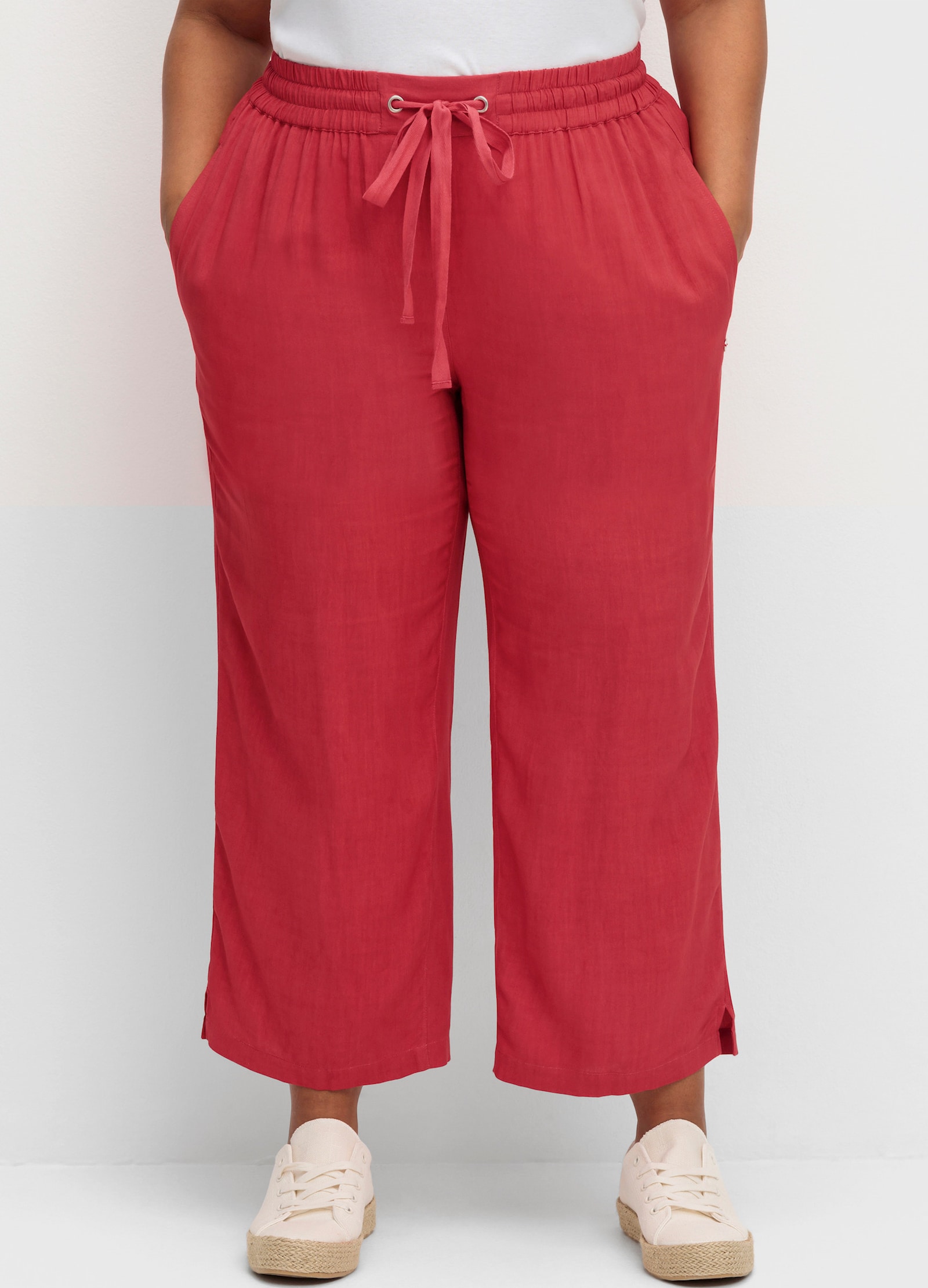 sheego 7/8-Hose mit Schlupfbund - erdbeere