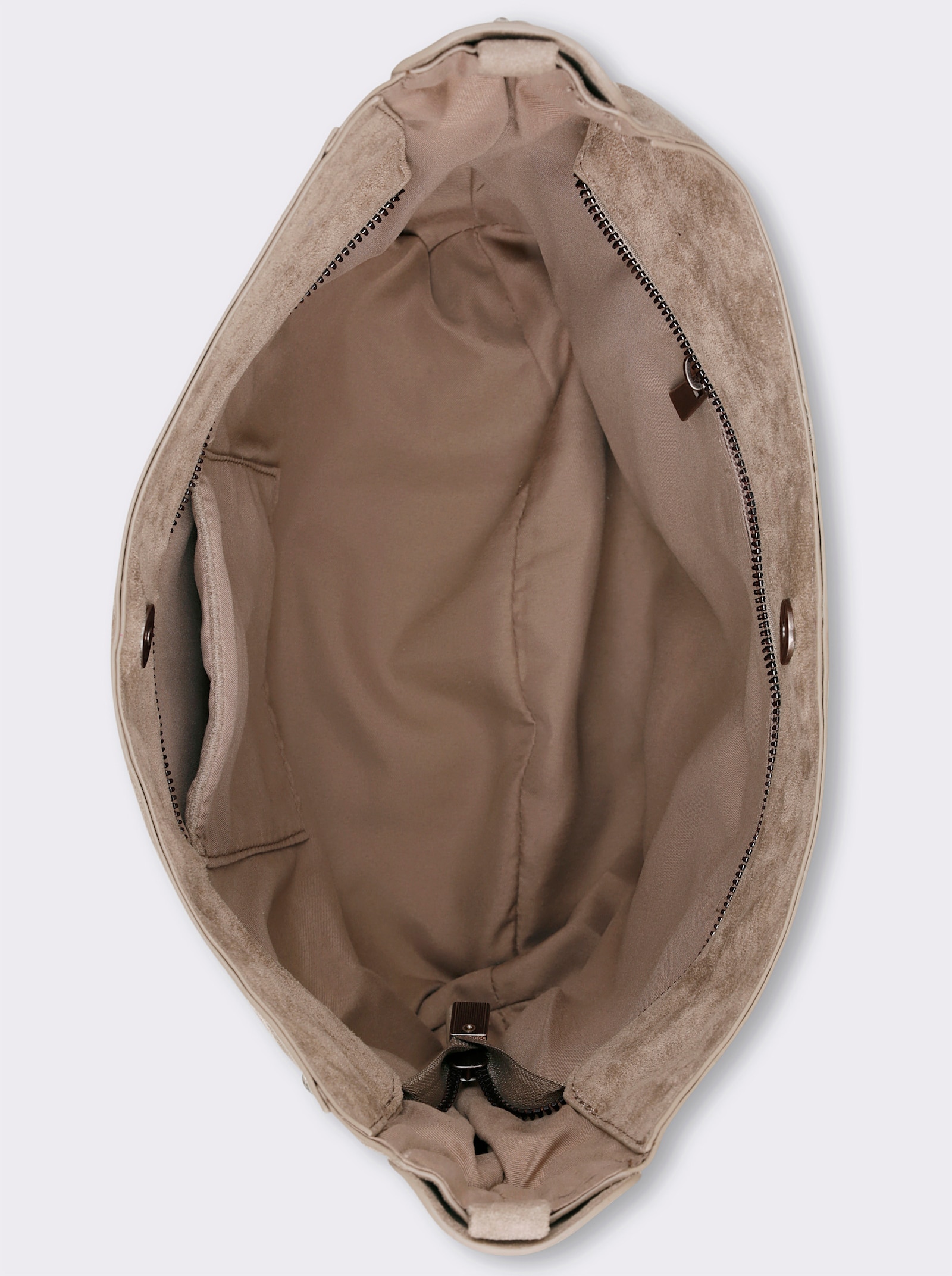 heine Handtasche mit Ziernieten - taupe